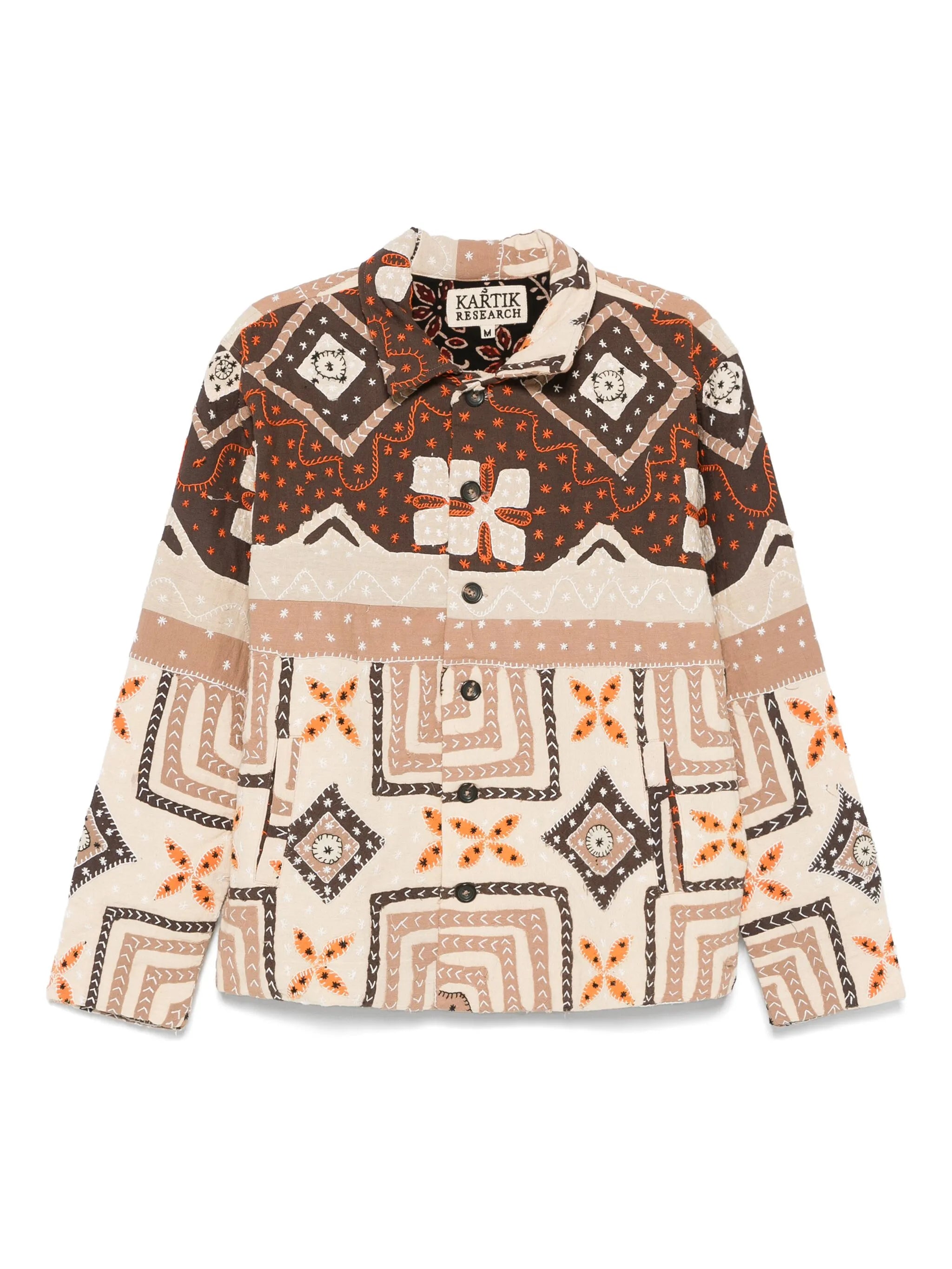 patchwork-design jacket