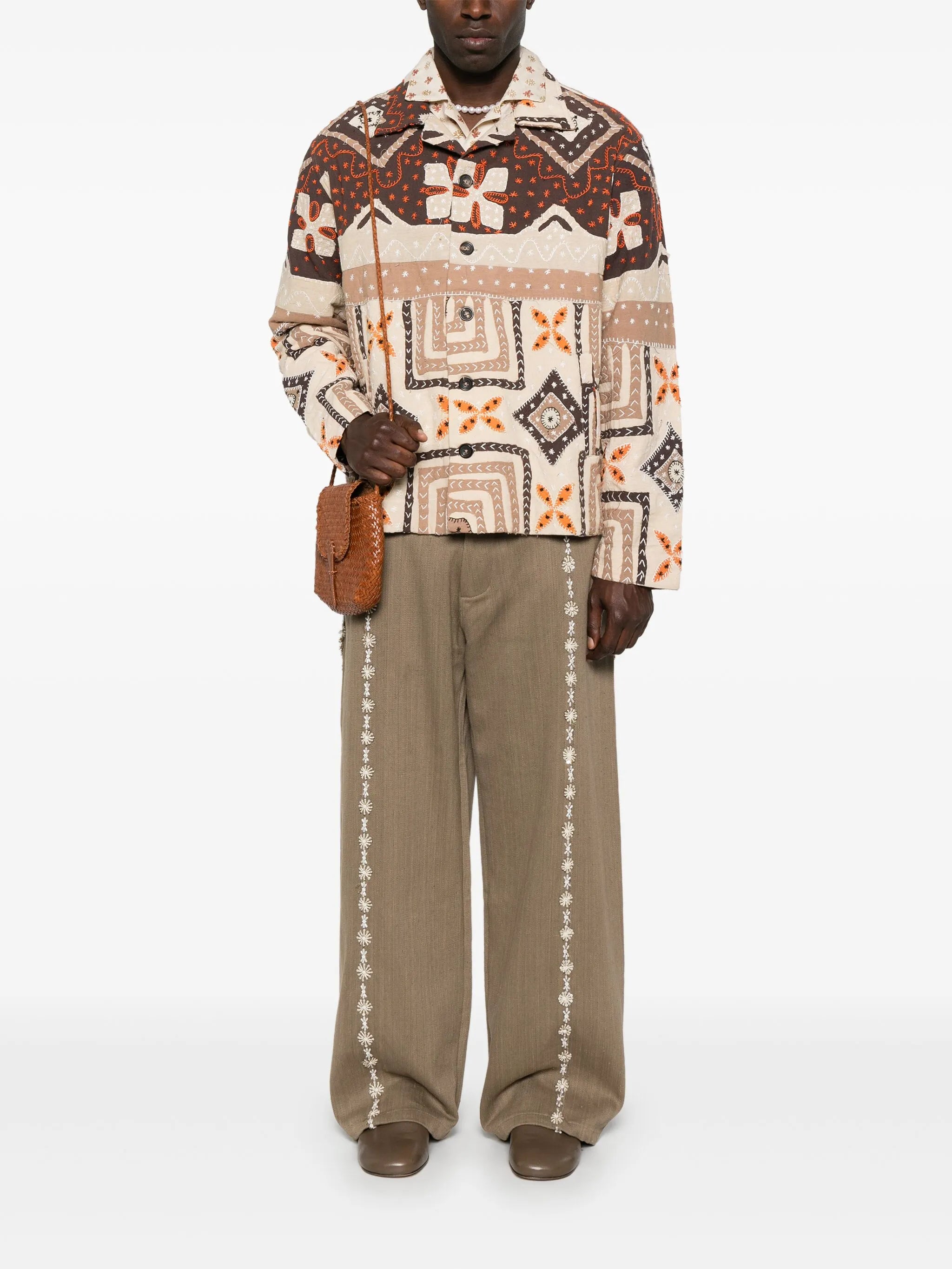 patchwork-design jacket