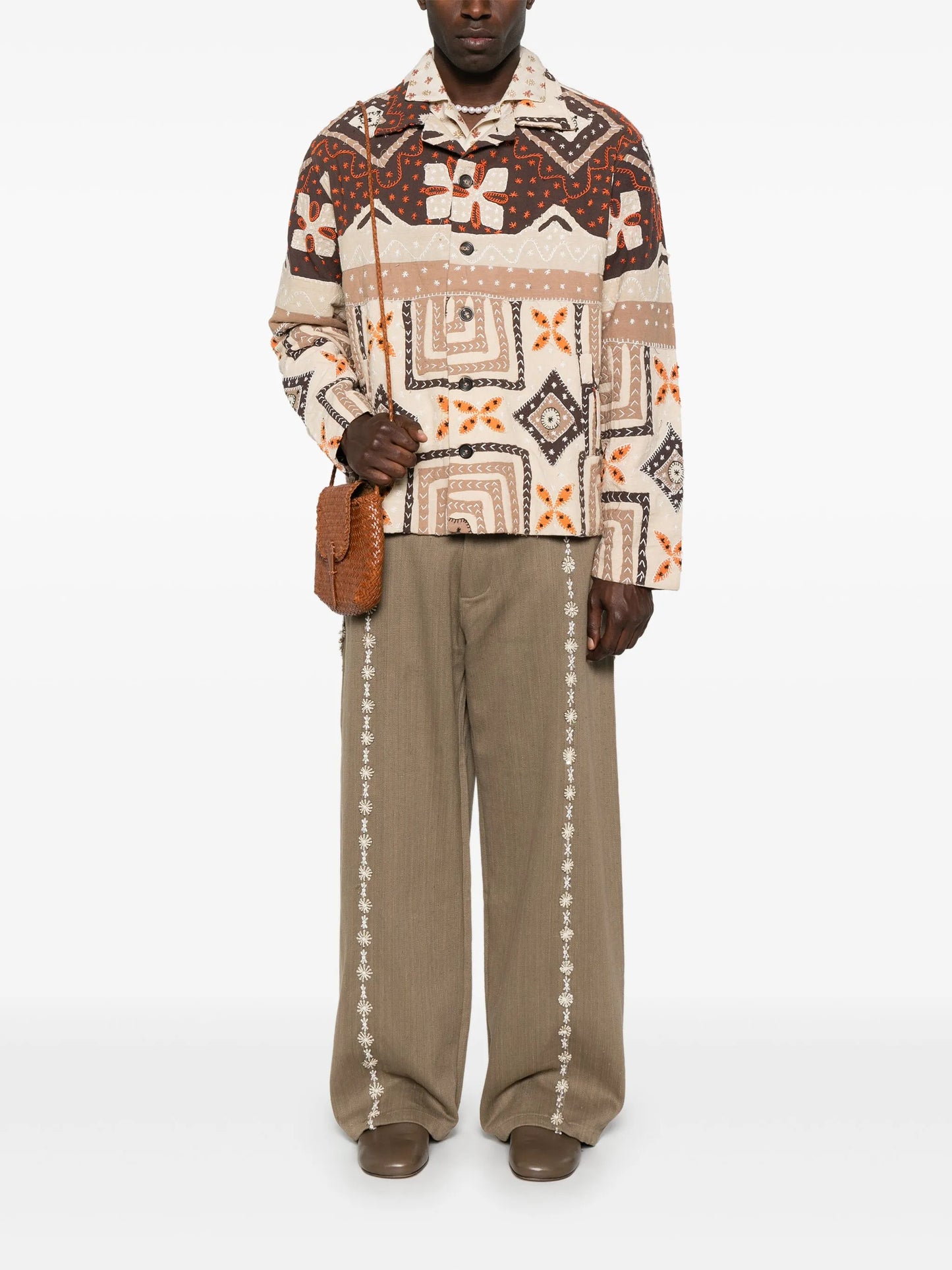patchwork-design jacket