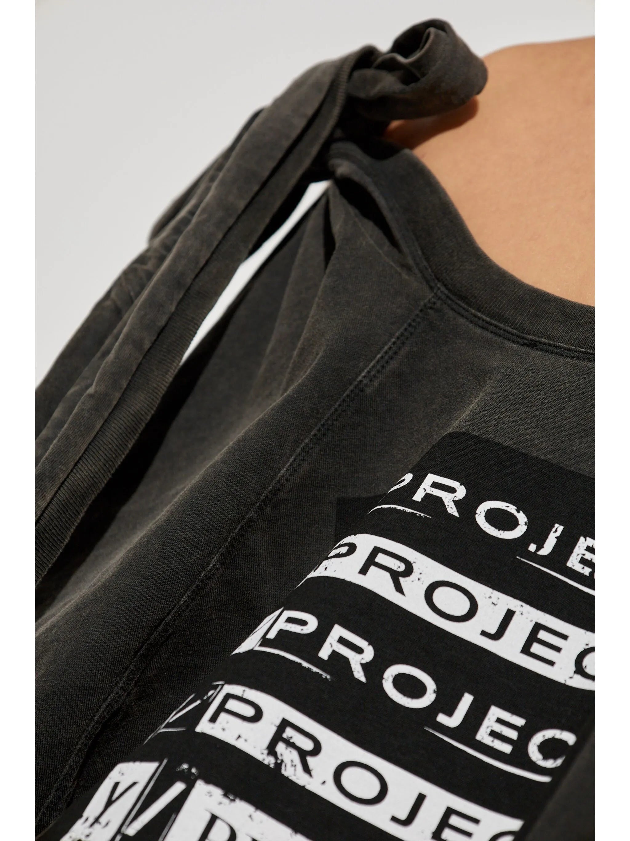 graphic-print cut-out dress