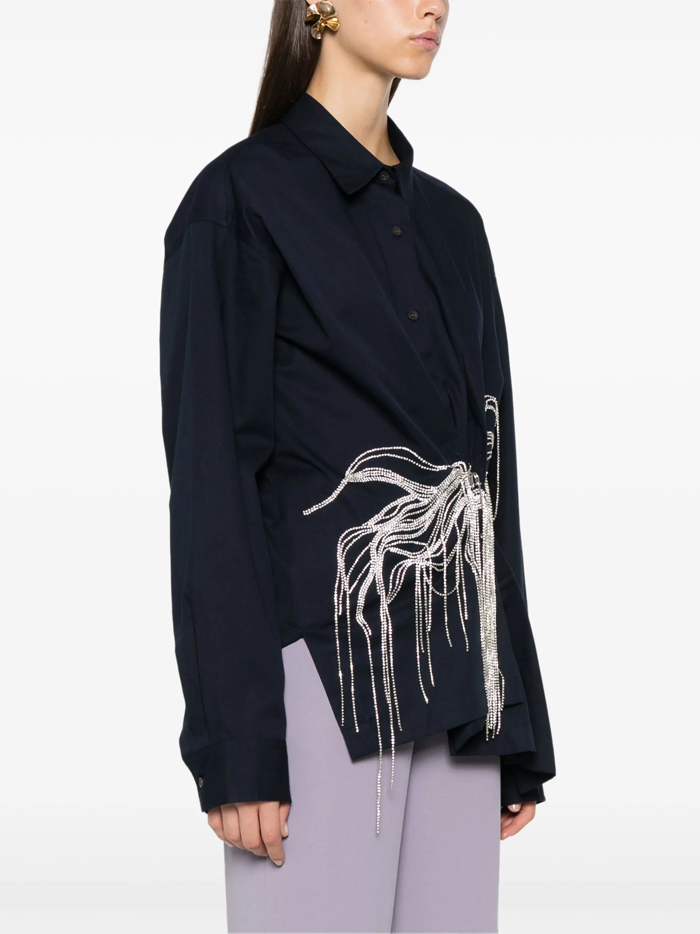 rhinestone-embellished shirt