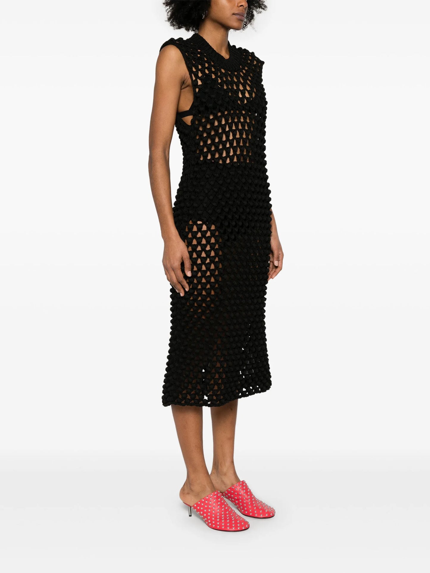 crochet midi dress