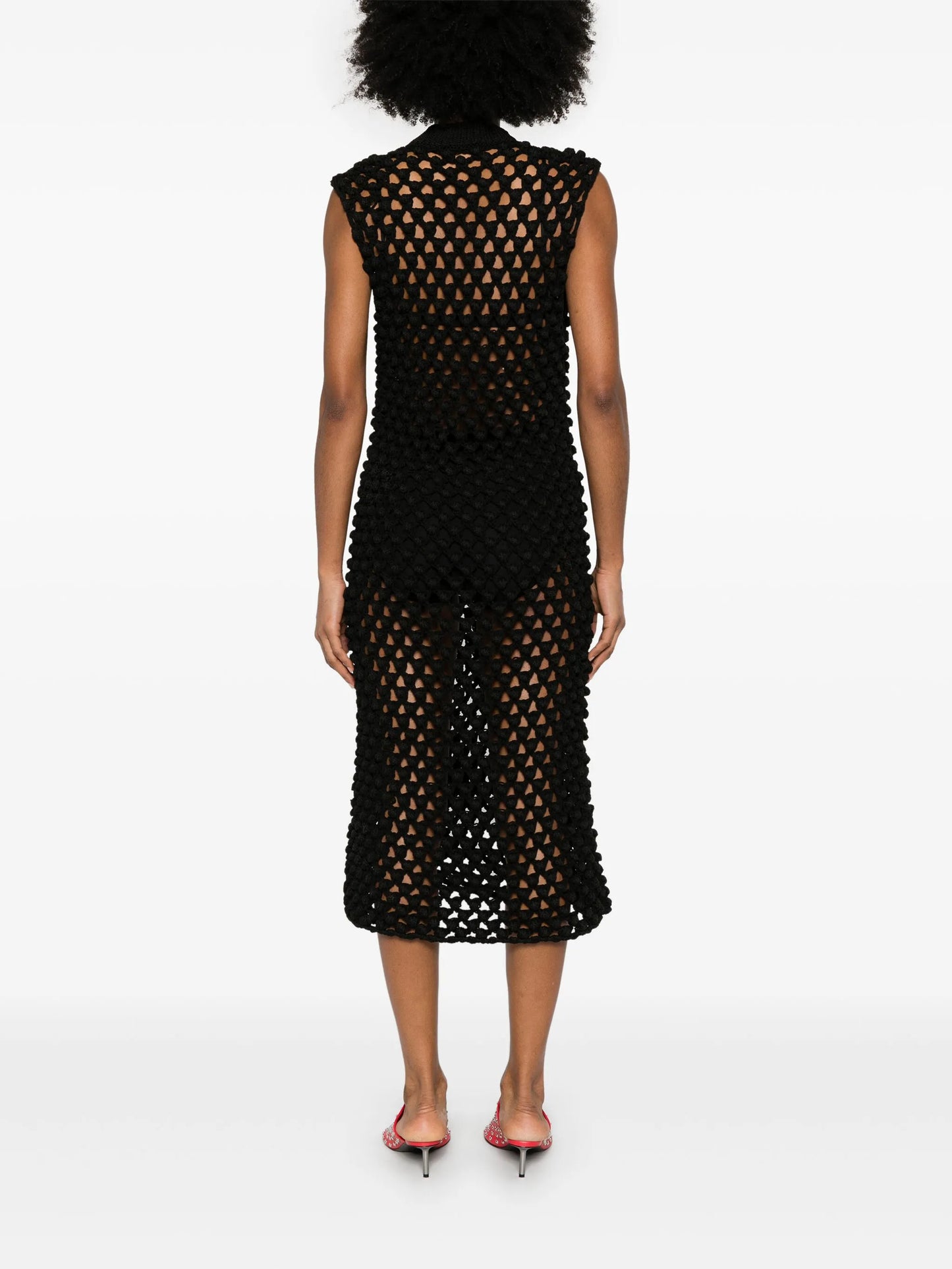 crochet midi dress