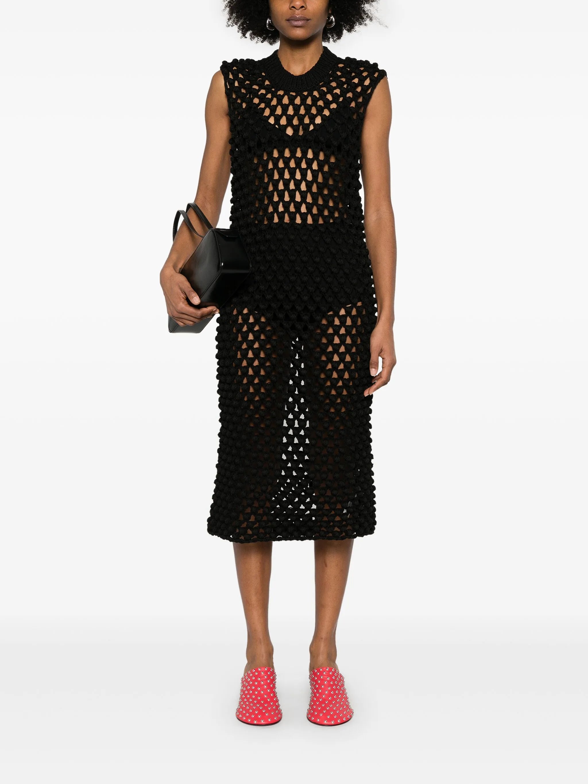 crochet midi dress