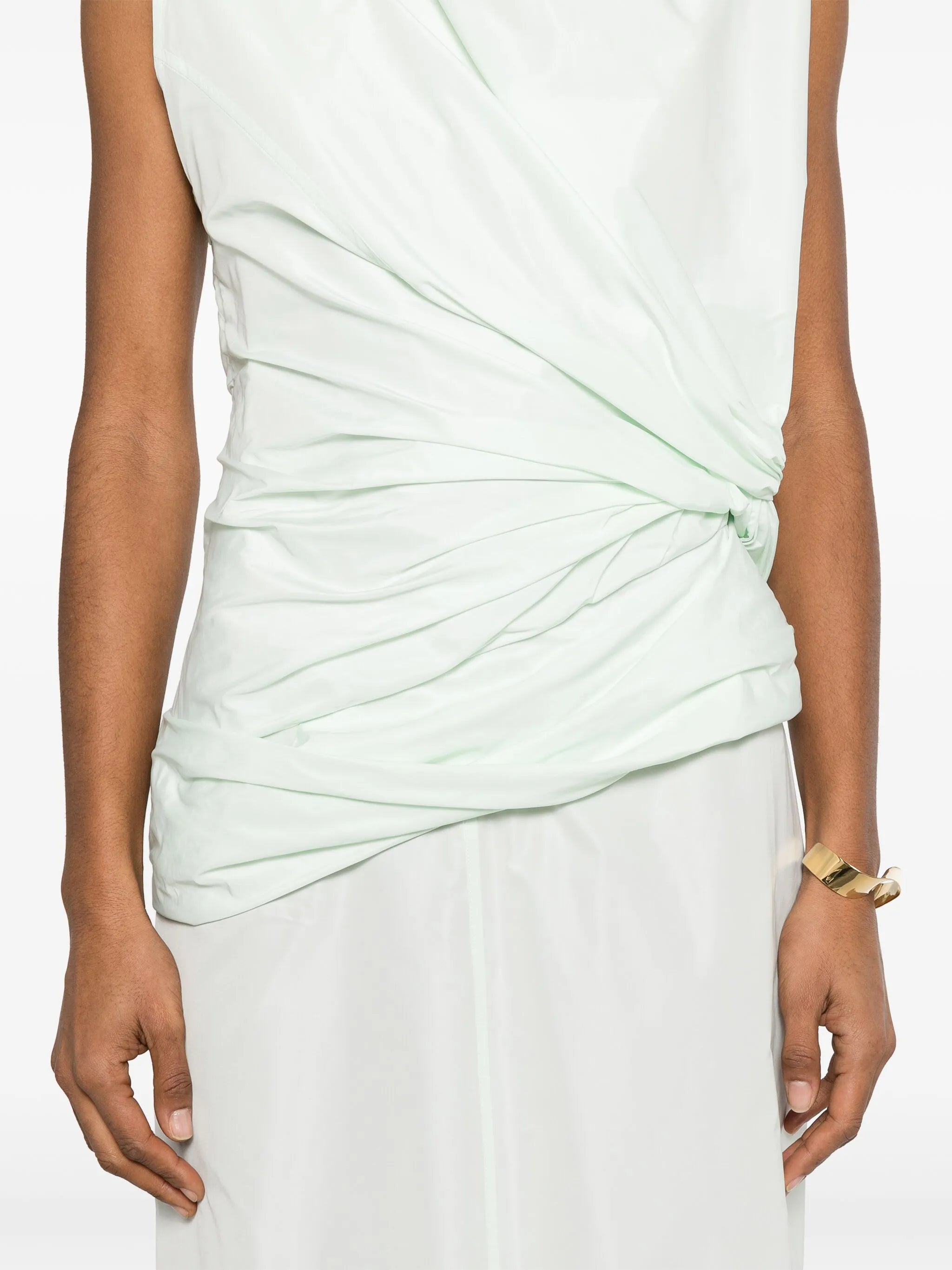 knot-detail midi dress