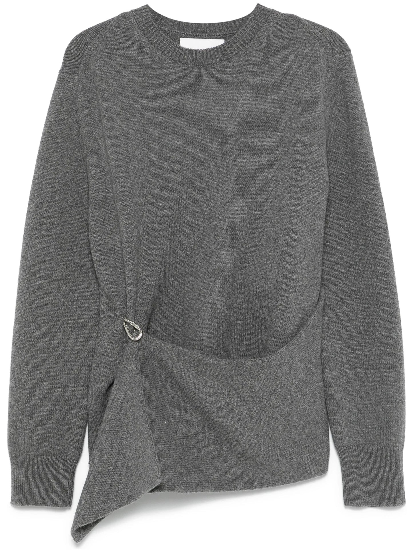 draped panel sweater