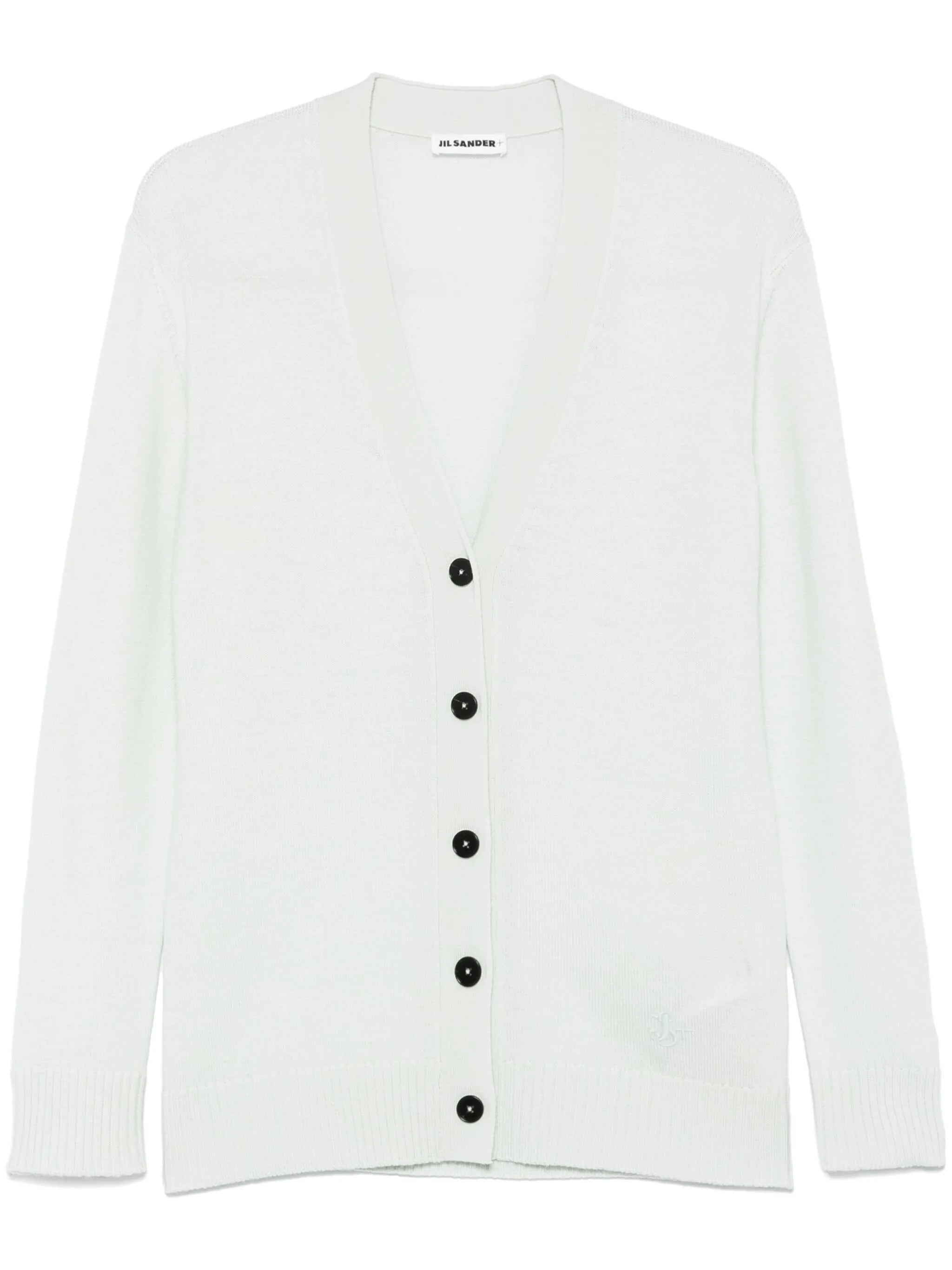 logo-embroidered cardigan