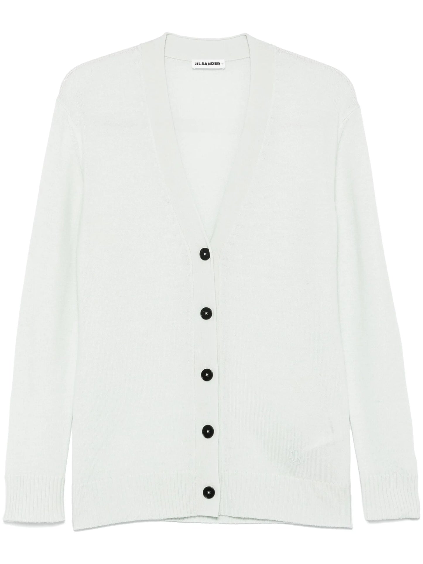 logo-embroidered cardigan