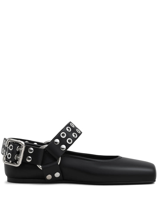 leather ballet flats