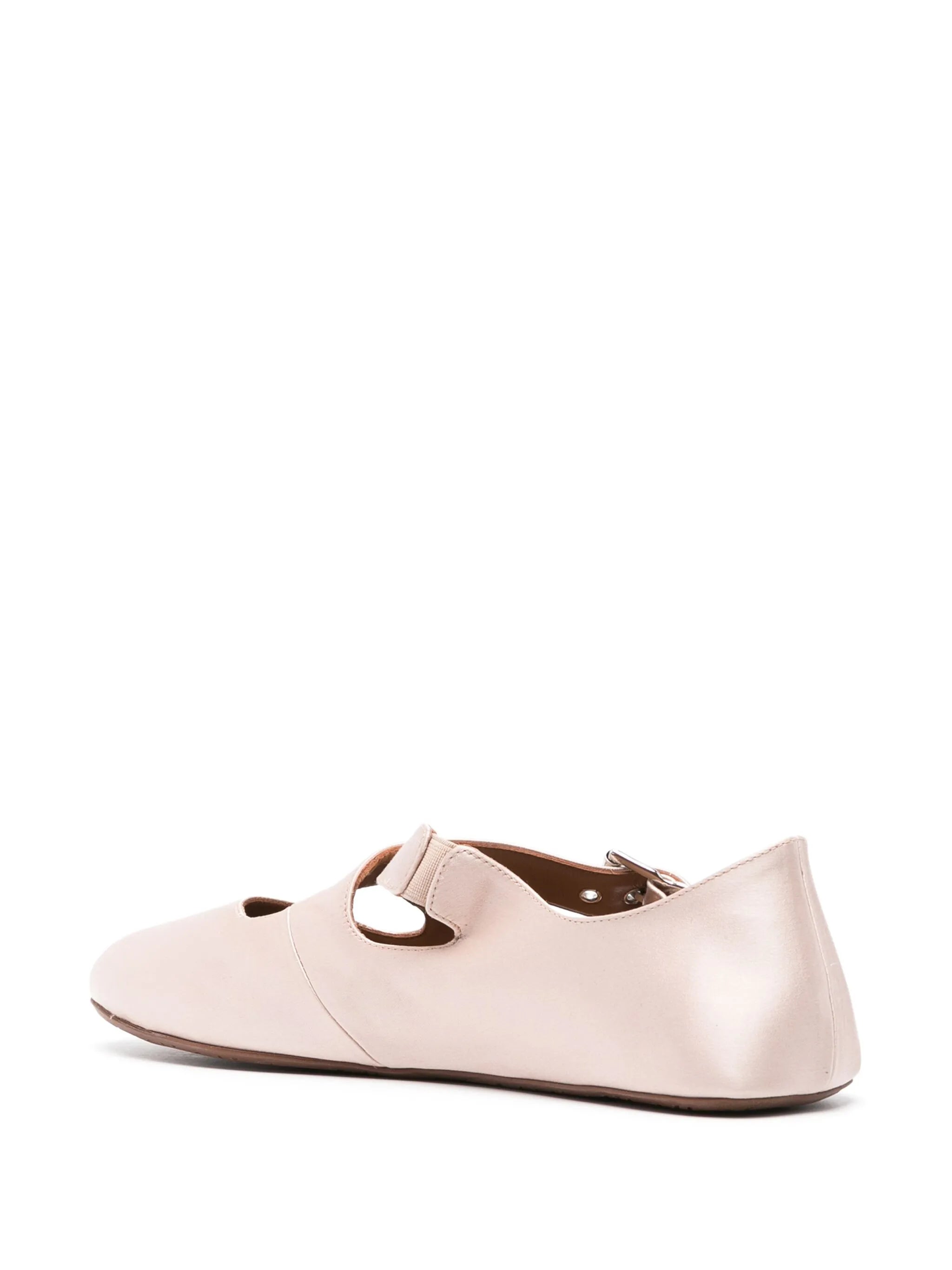 criss-cross satin ballet flats