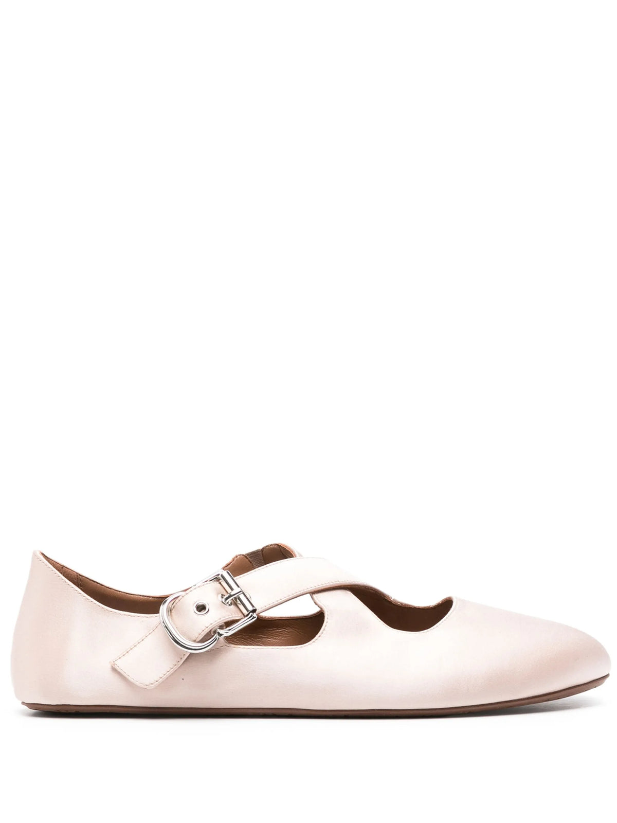 criss-cross satin ballet flats
