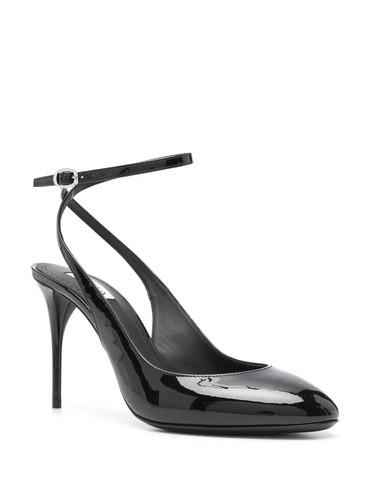 90mm patent-leather slingback pumps