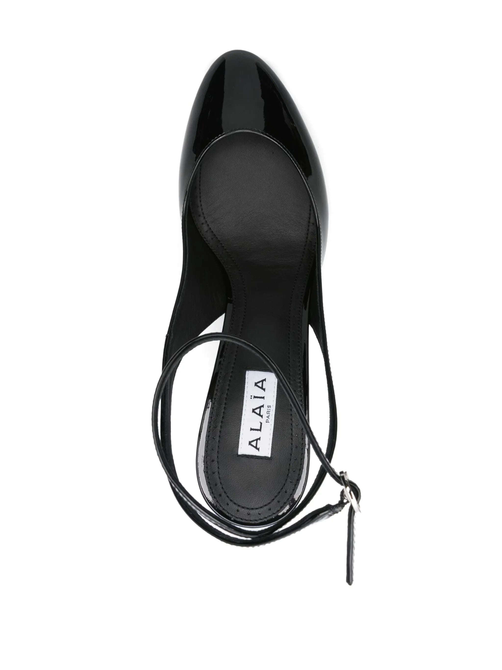 90mm patent-leather slingback pumps