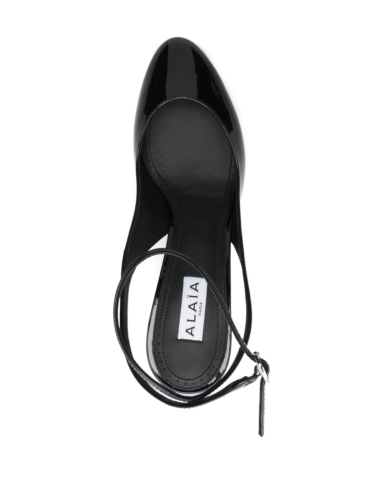 90mm patent-leather slingback pumps