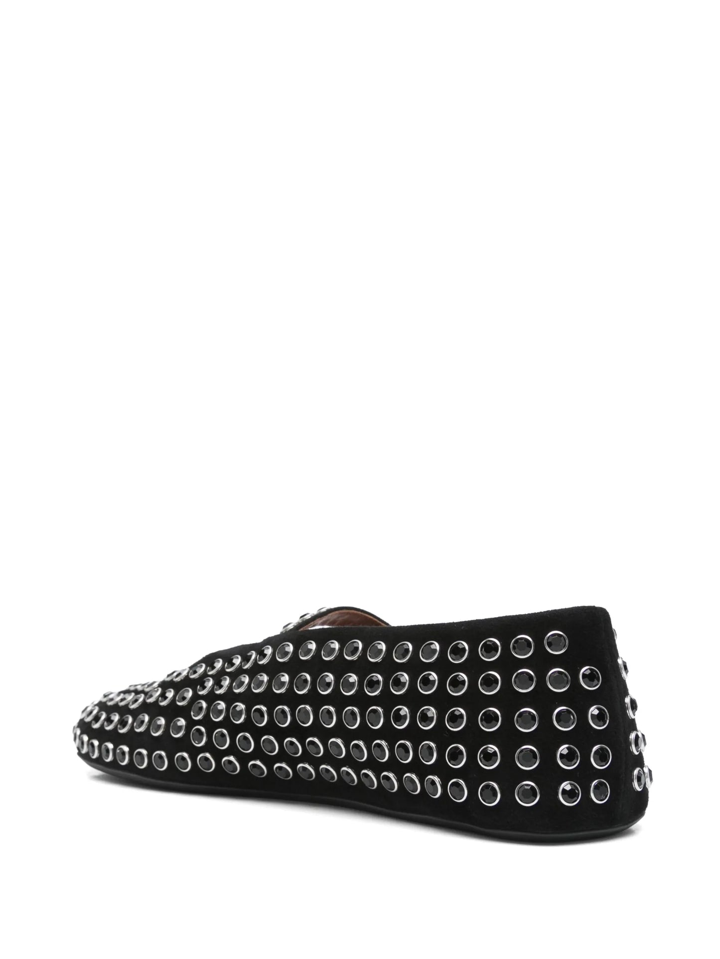 rhinestone-embellished ballet flats