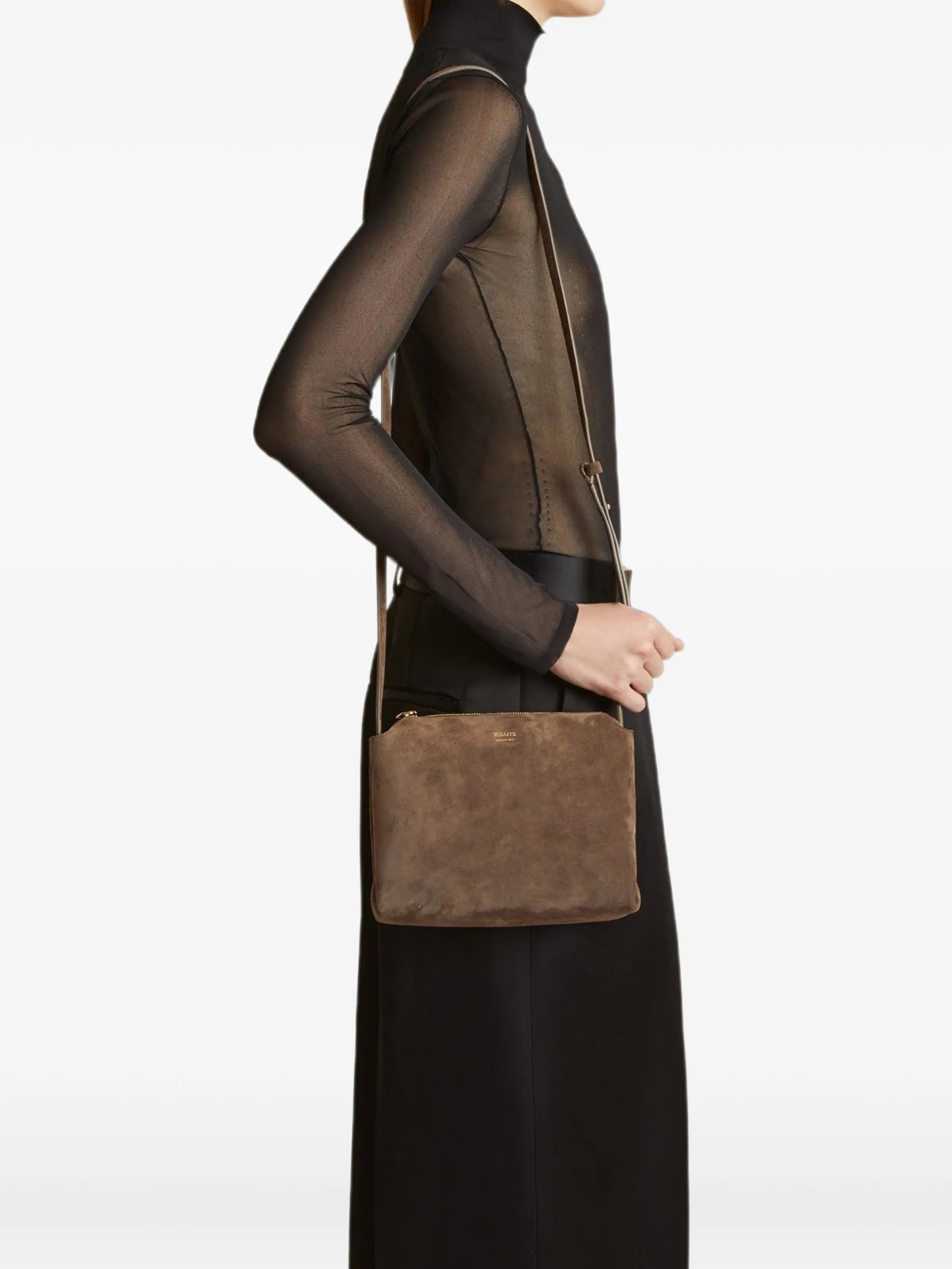 medium Lina suede cross body bag