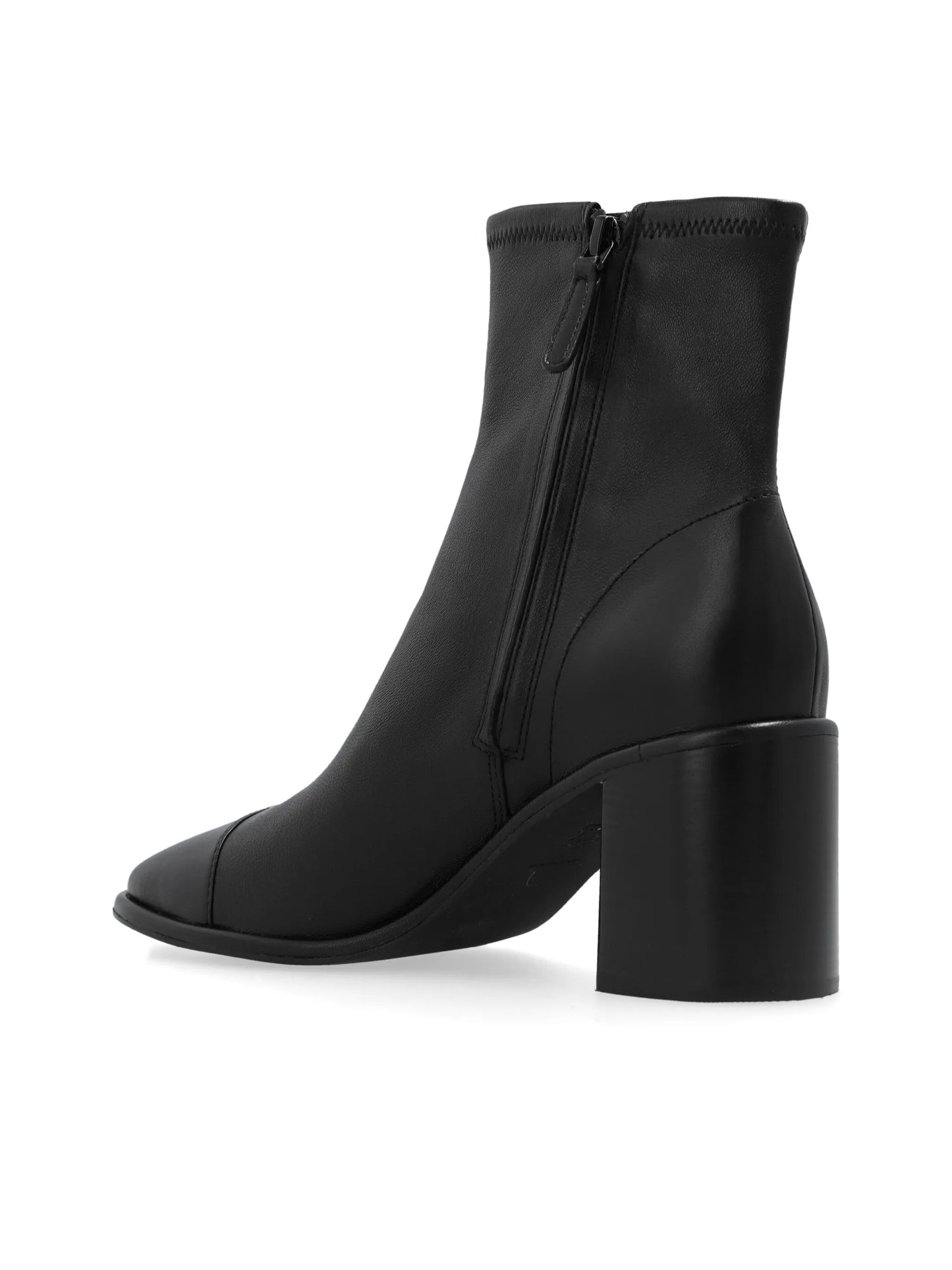 cap-toe heel ankle boots 70mm