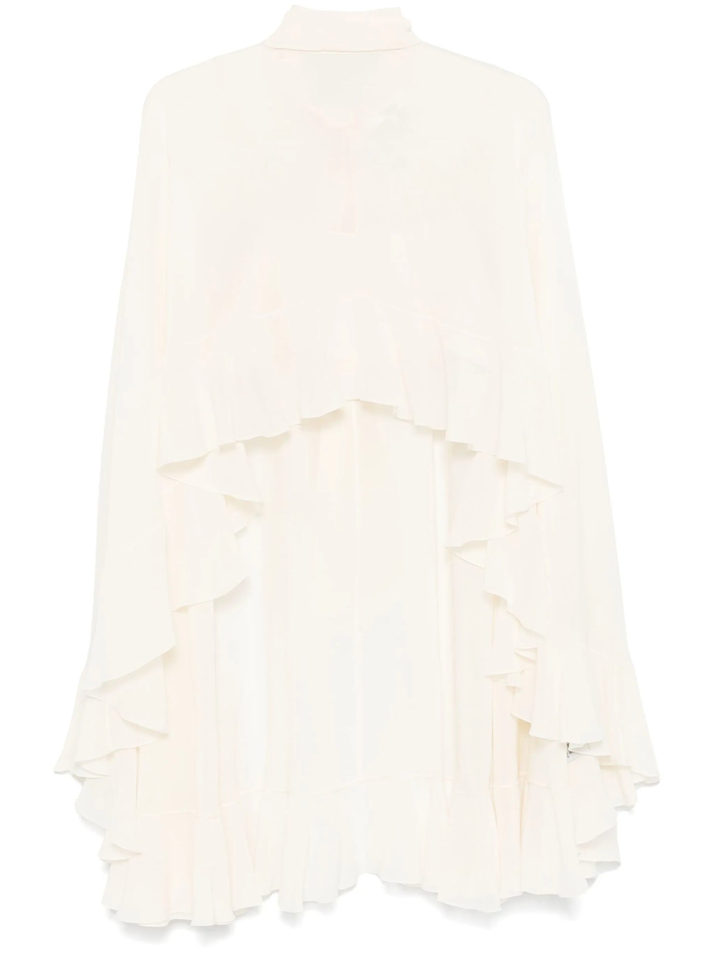 silk cape blouse