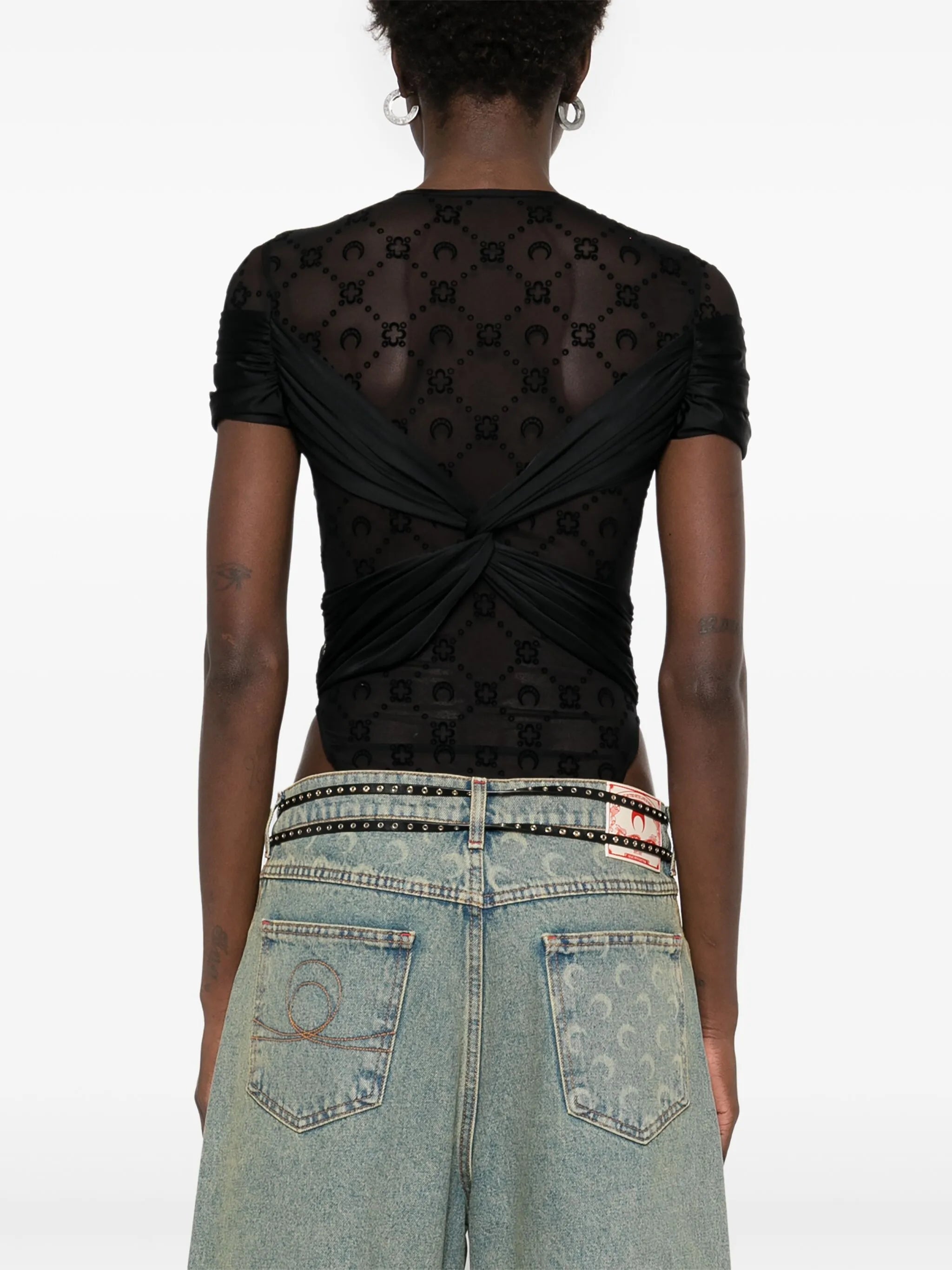 draped jersey bodysuit