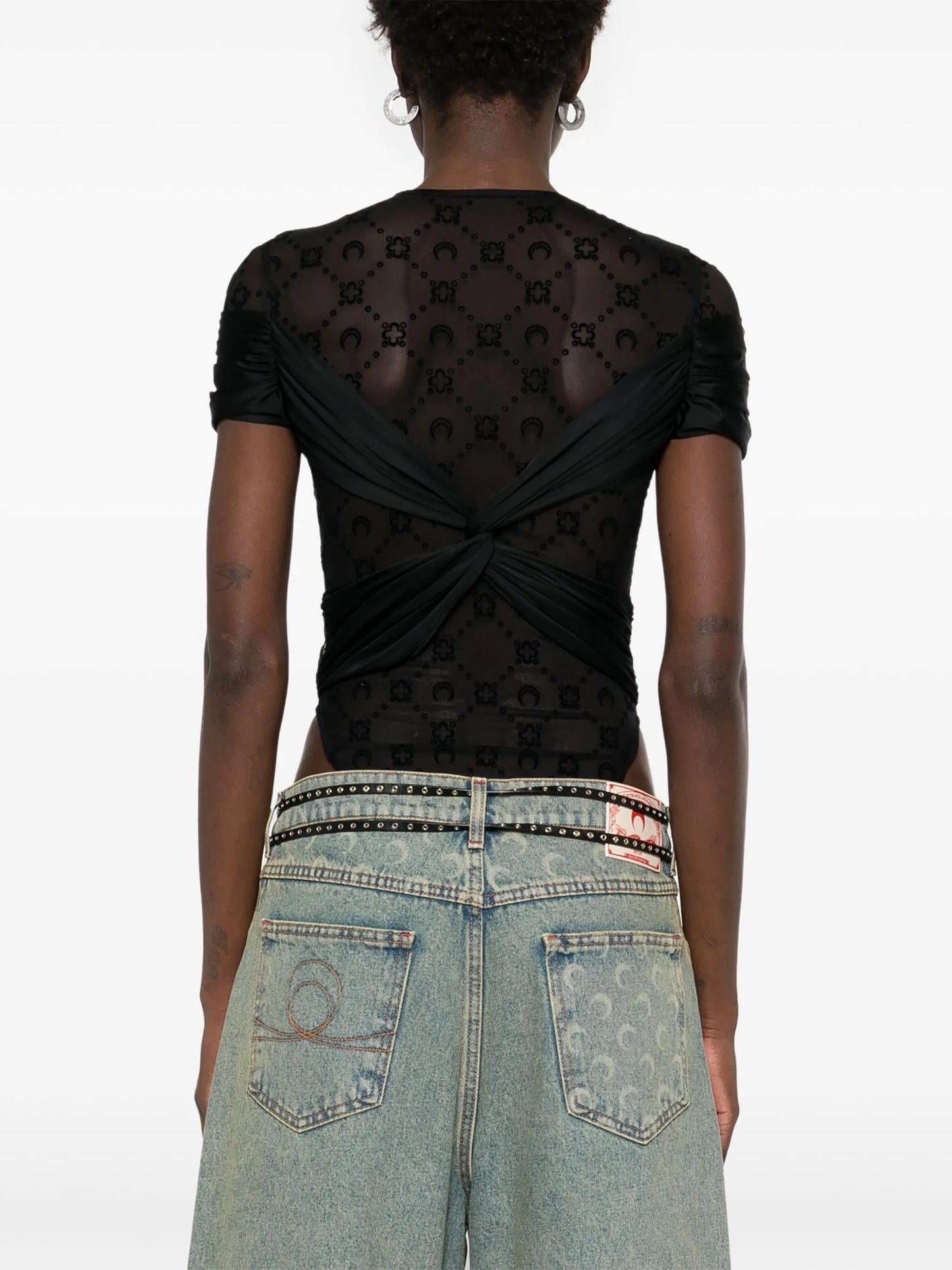 draped jersey bodysuit