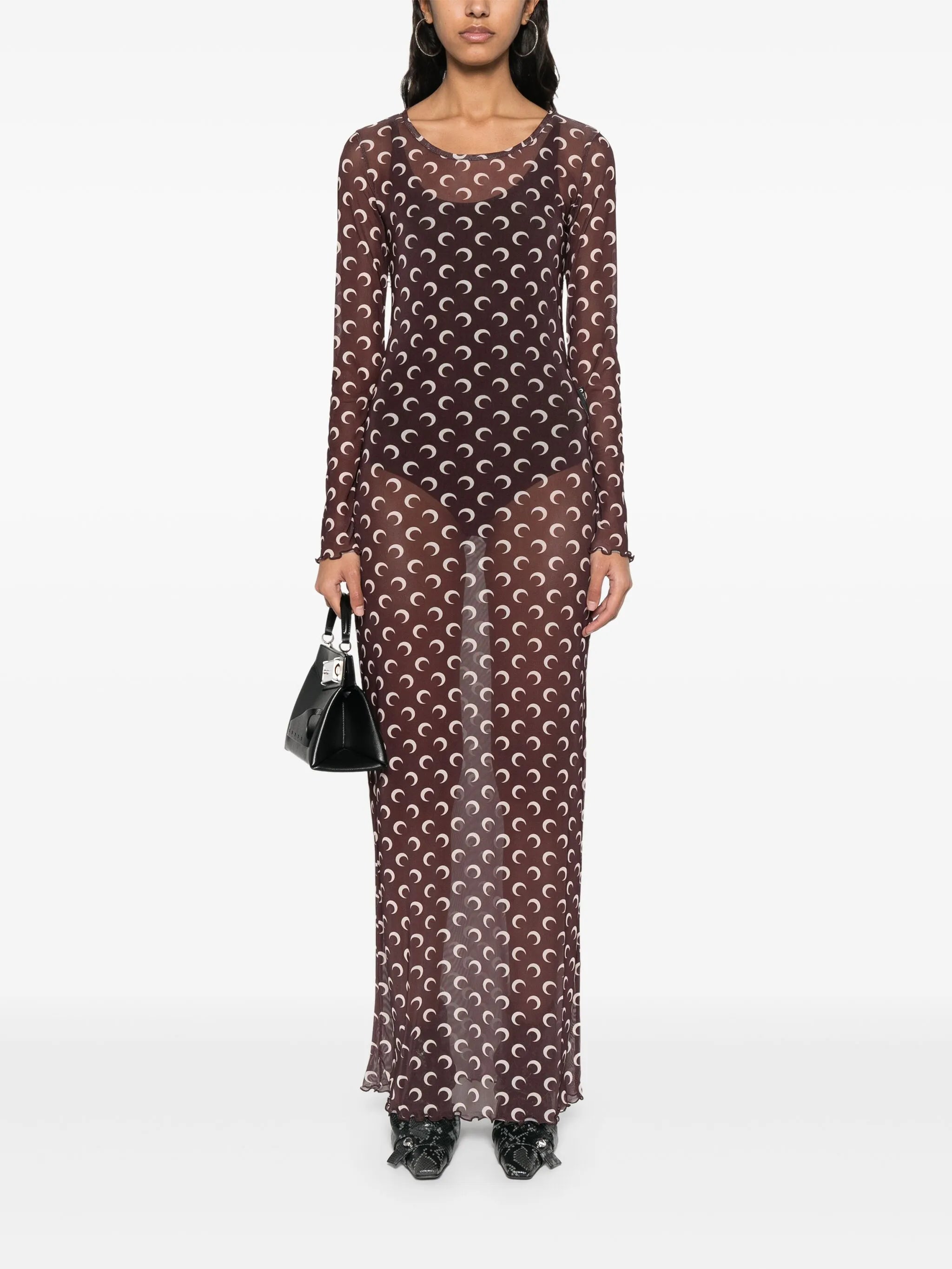 Moon-print maxi dress