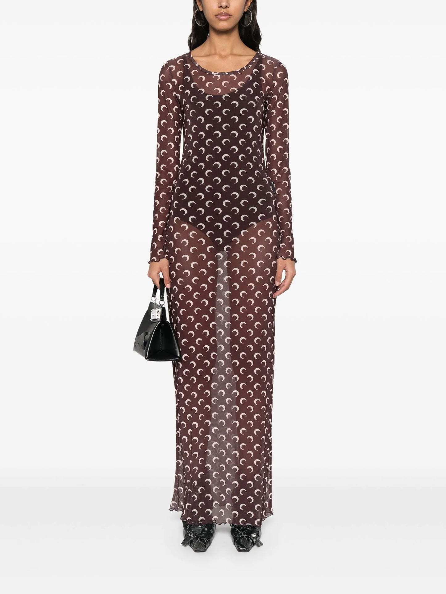 Moon-print maxi dress
