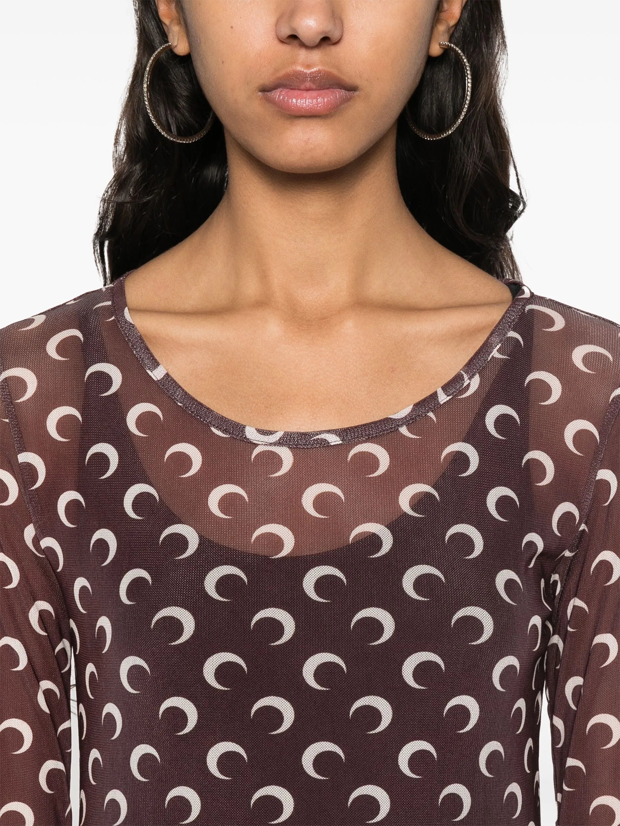 Moon-print maxi dress