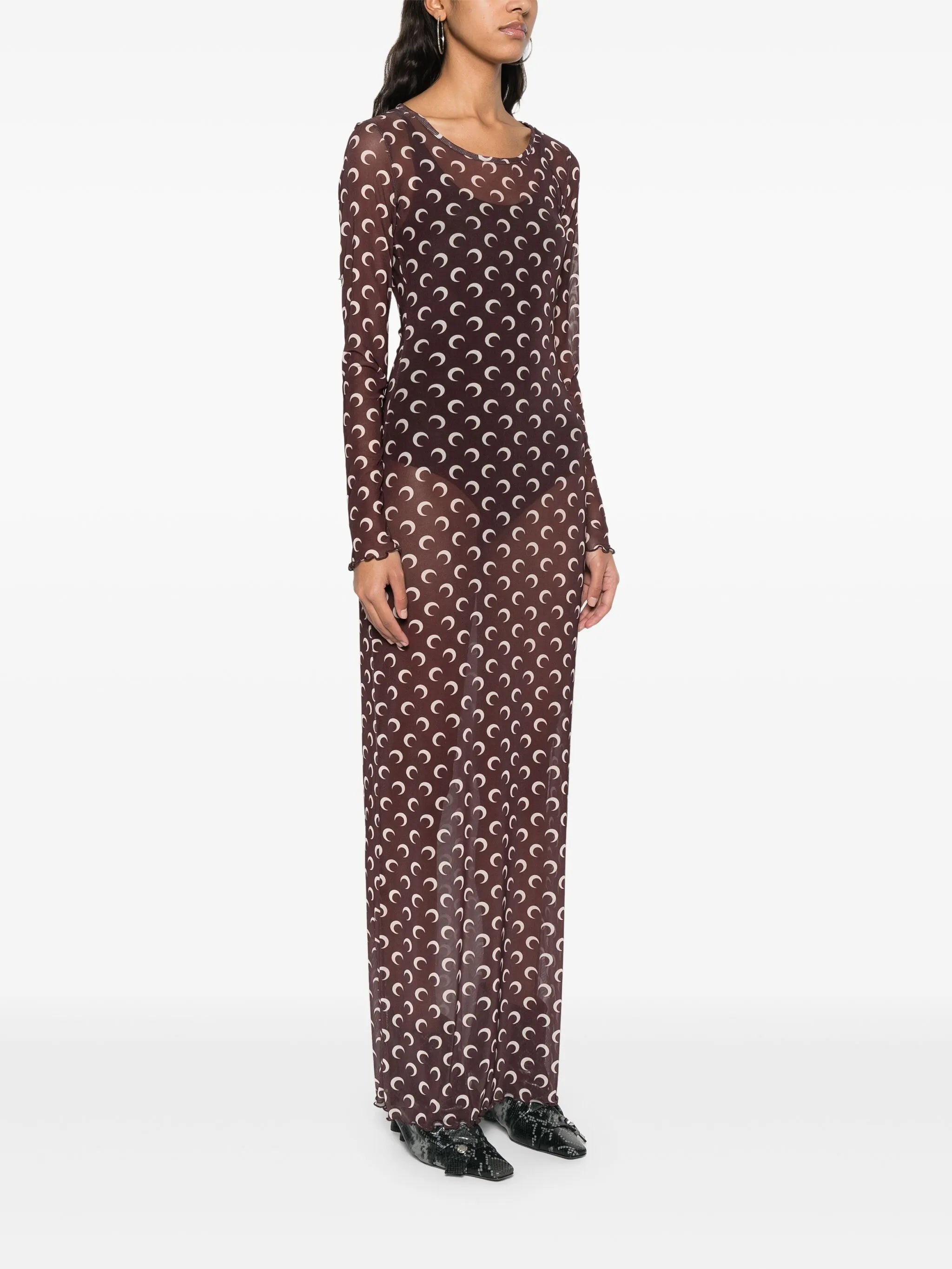Moon-print maxi dress