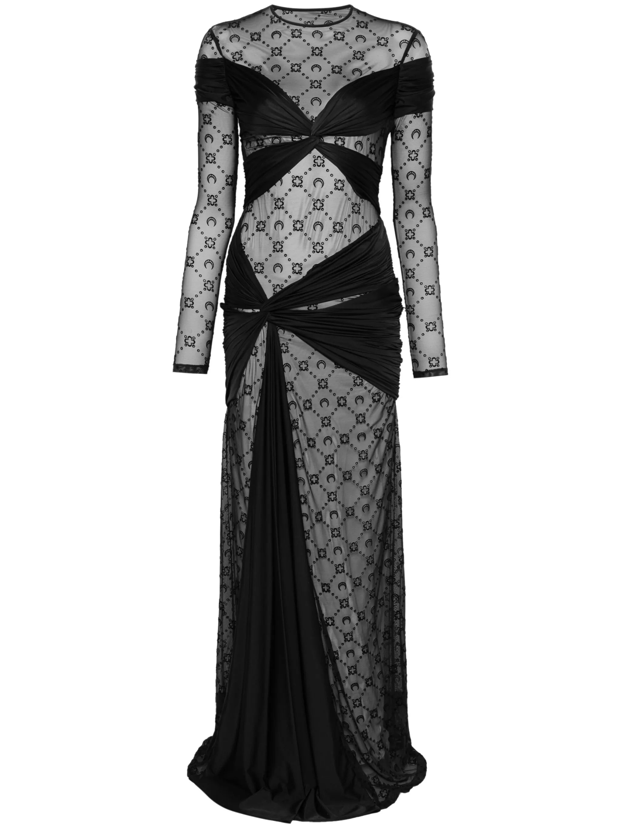 draped jersey maxi dress
