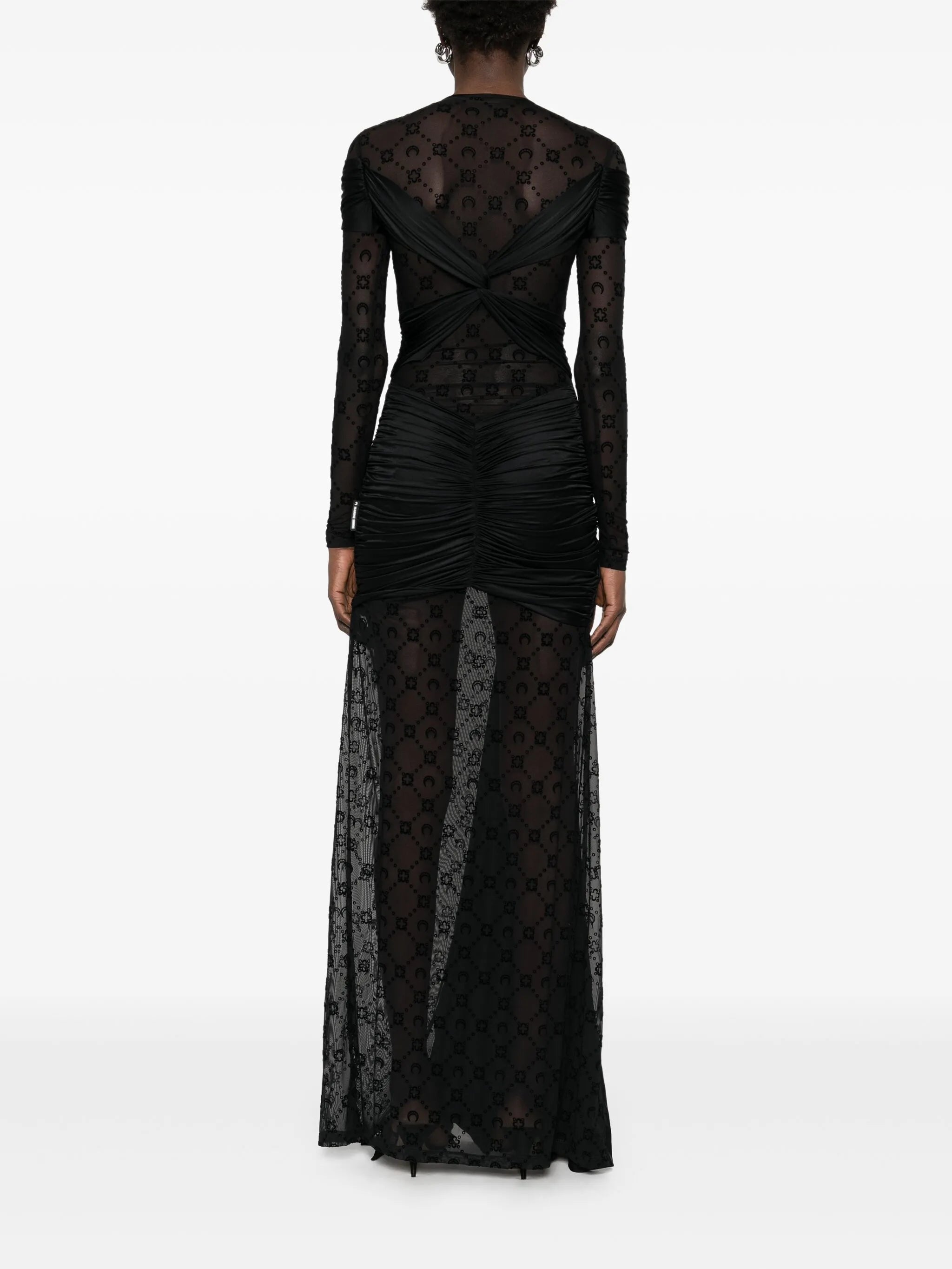 draped jersey maxi dress