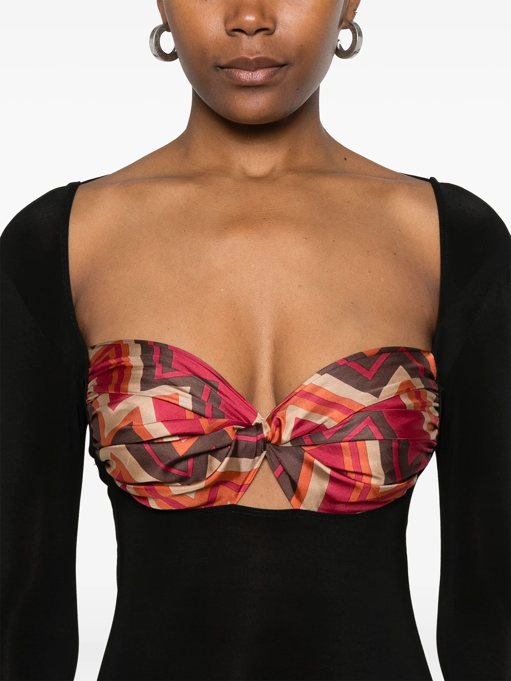 scarf-detailing maxi dress