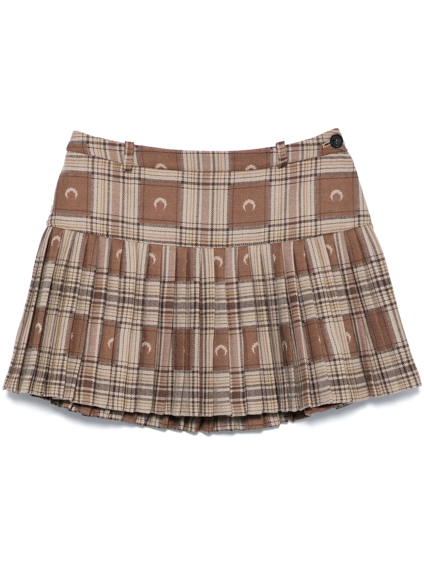 Moon-jacquard miniskirt