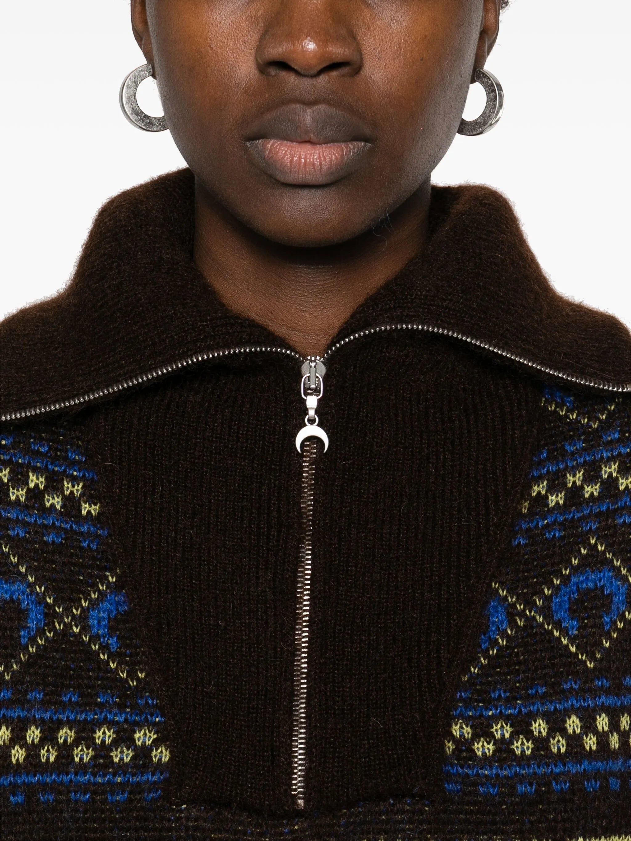 jacquard knit sweater
