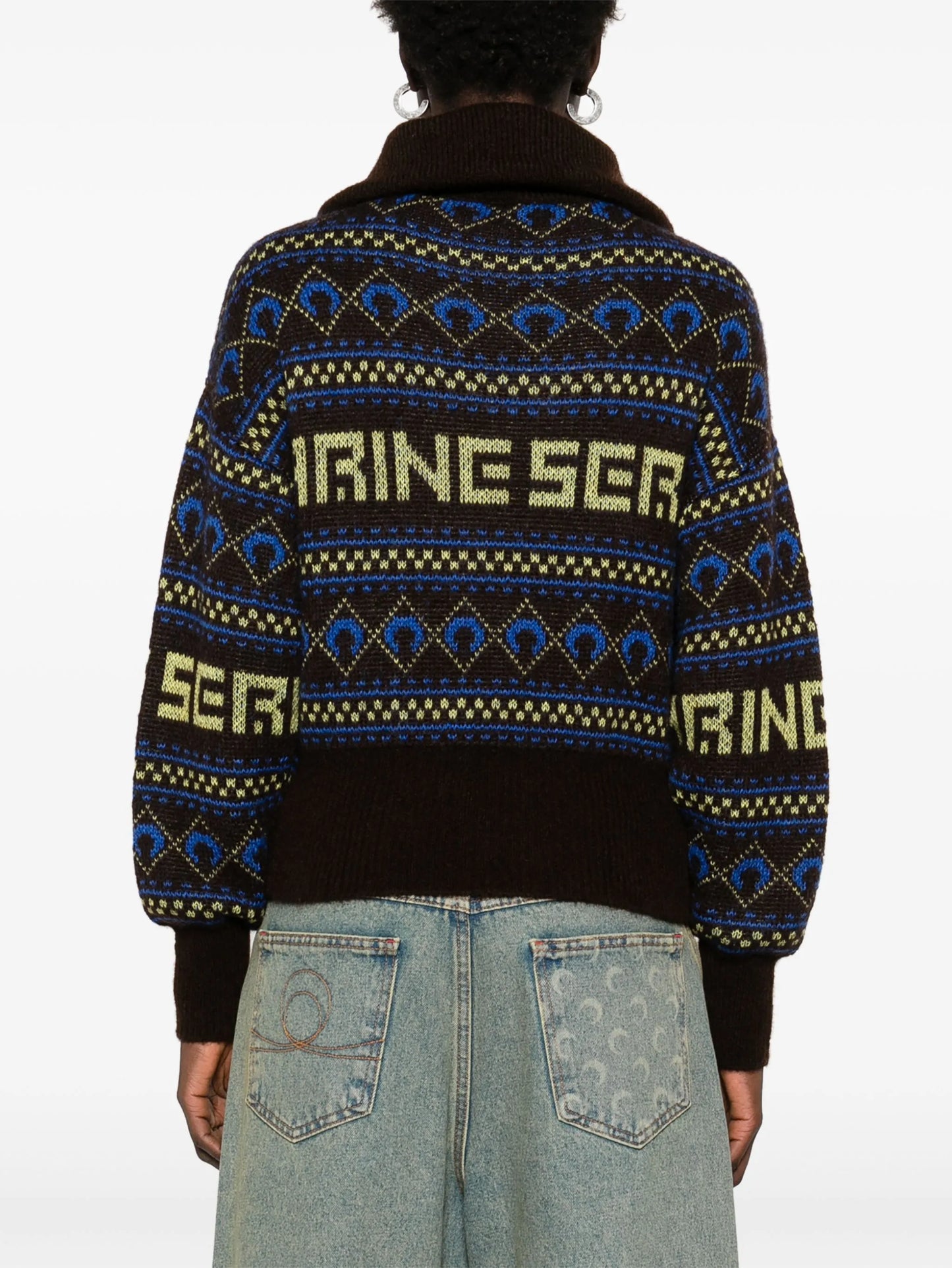 jacquard knit sweater