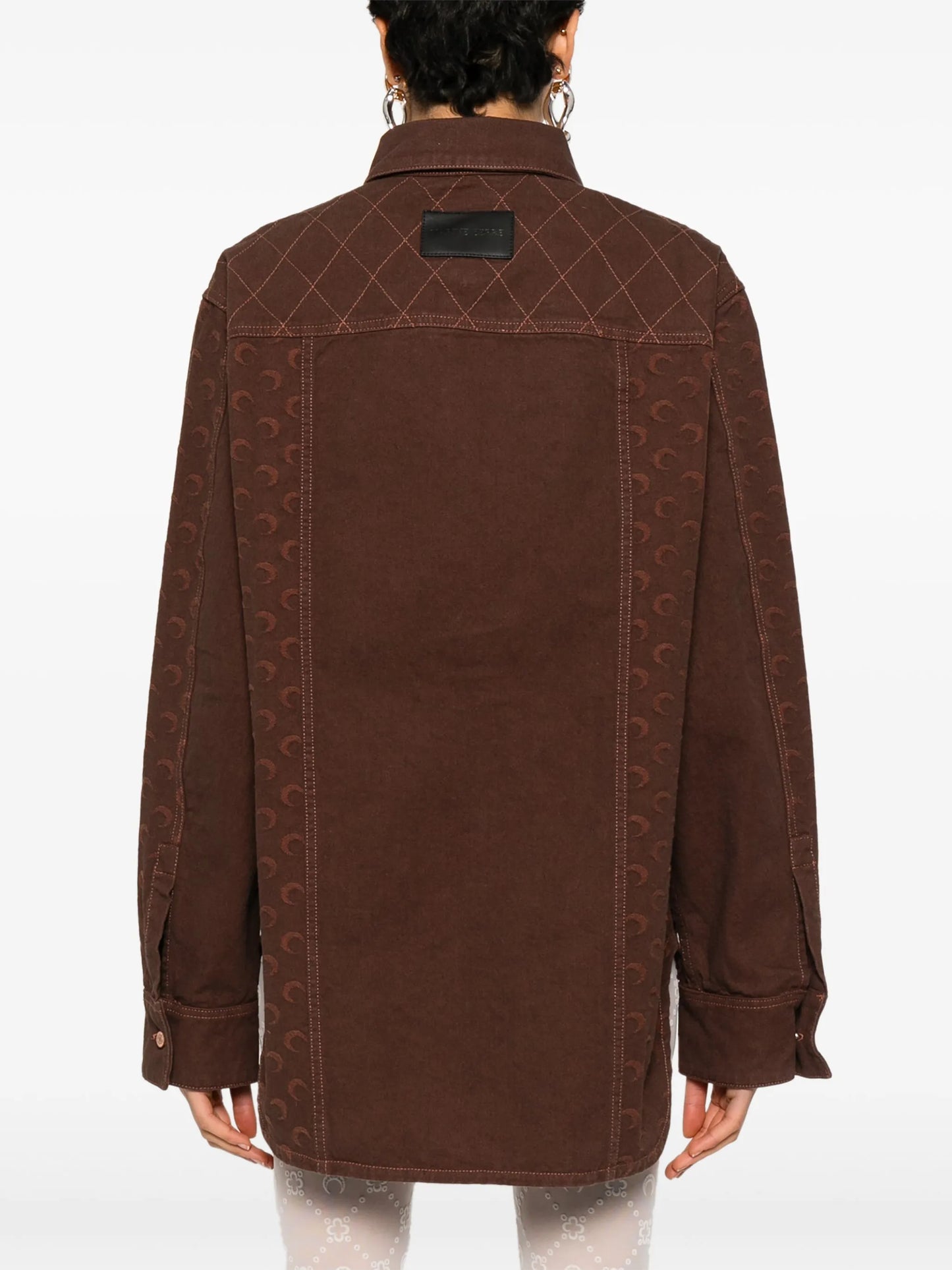 Moon-jacquard shirt