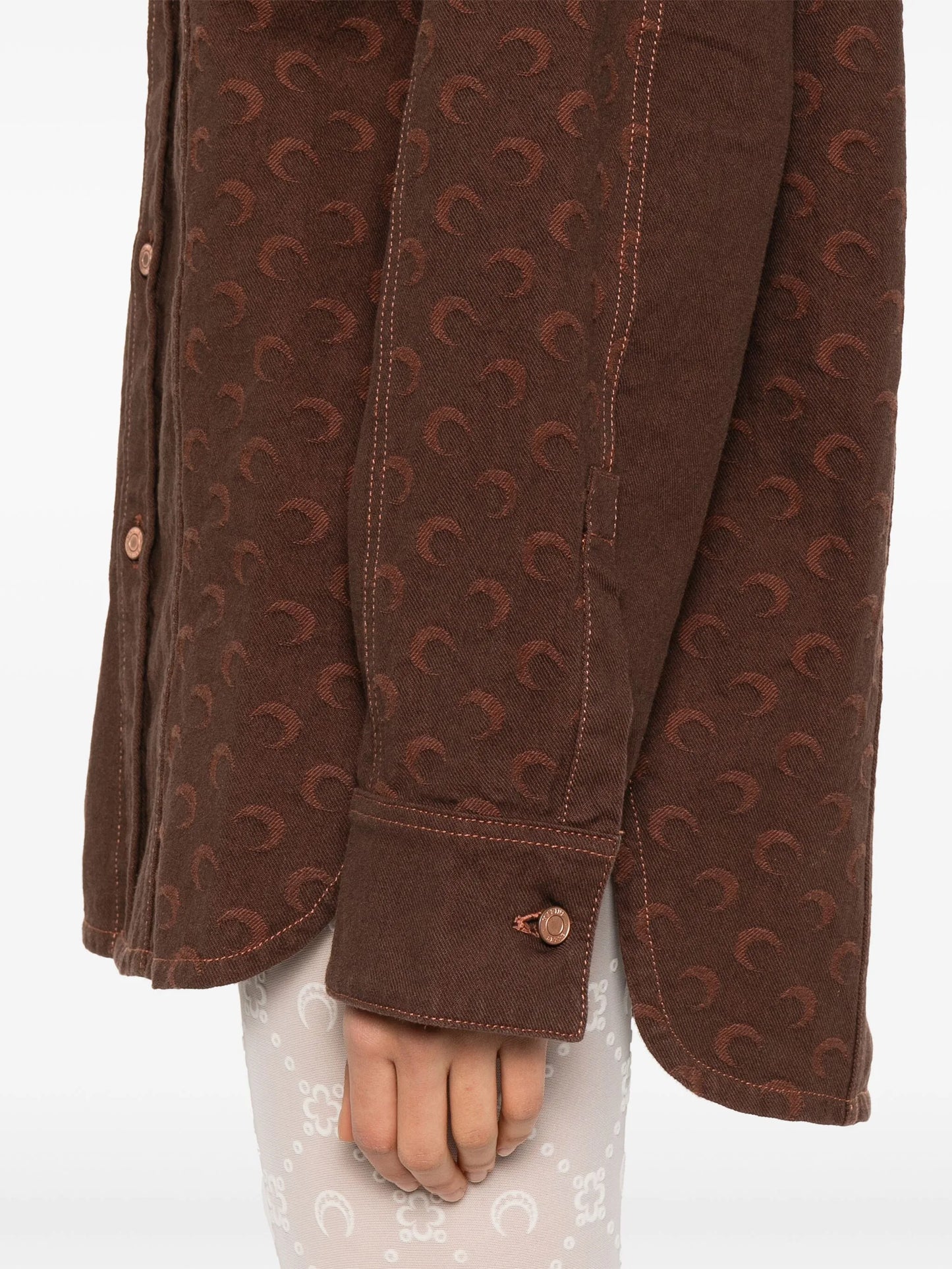 Moon-jacquard shirt
