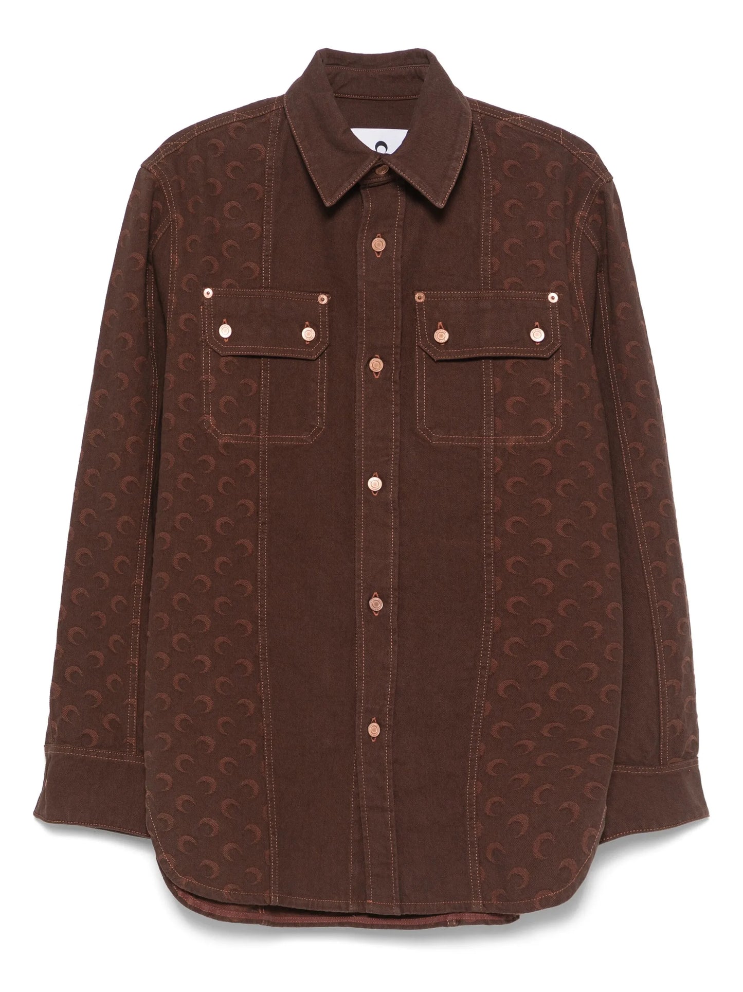 Moon-jacquard shirt