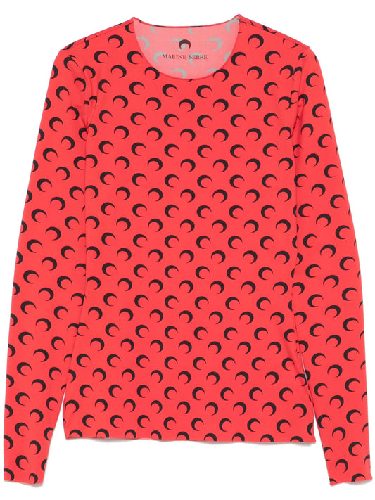 Moonogram-pattern top