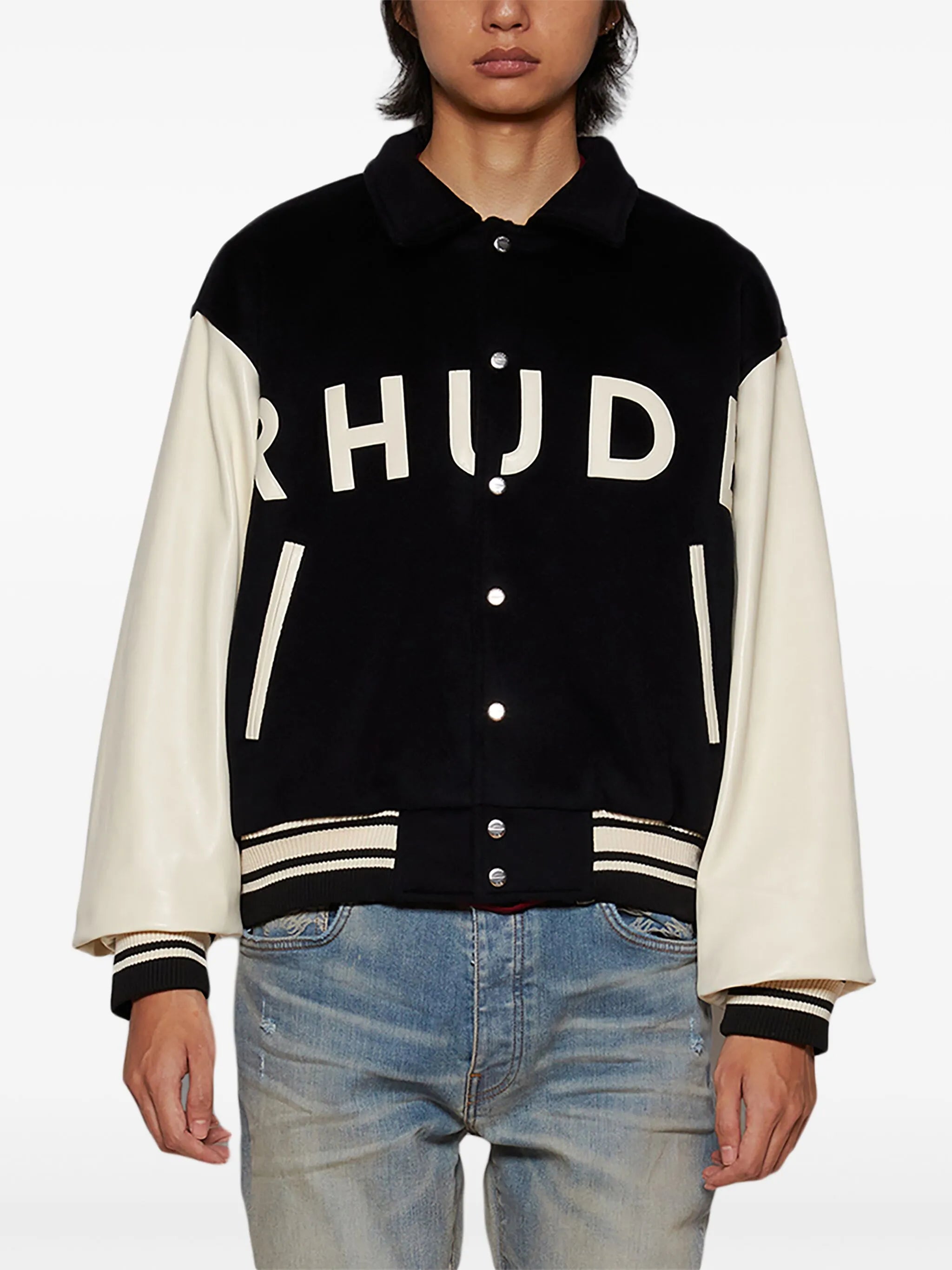 Collegiate bomber jacket