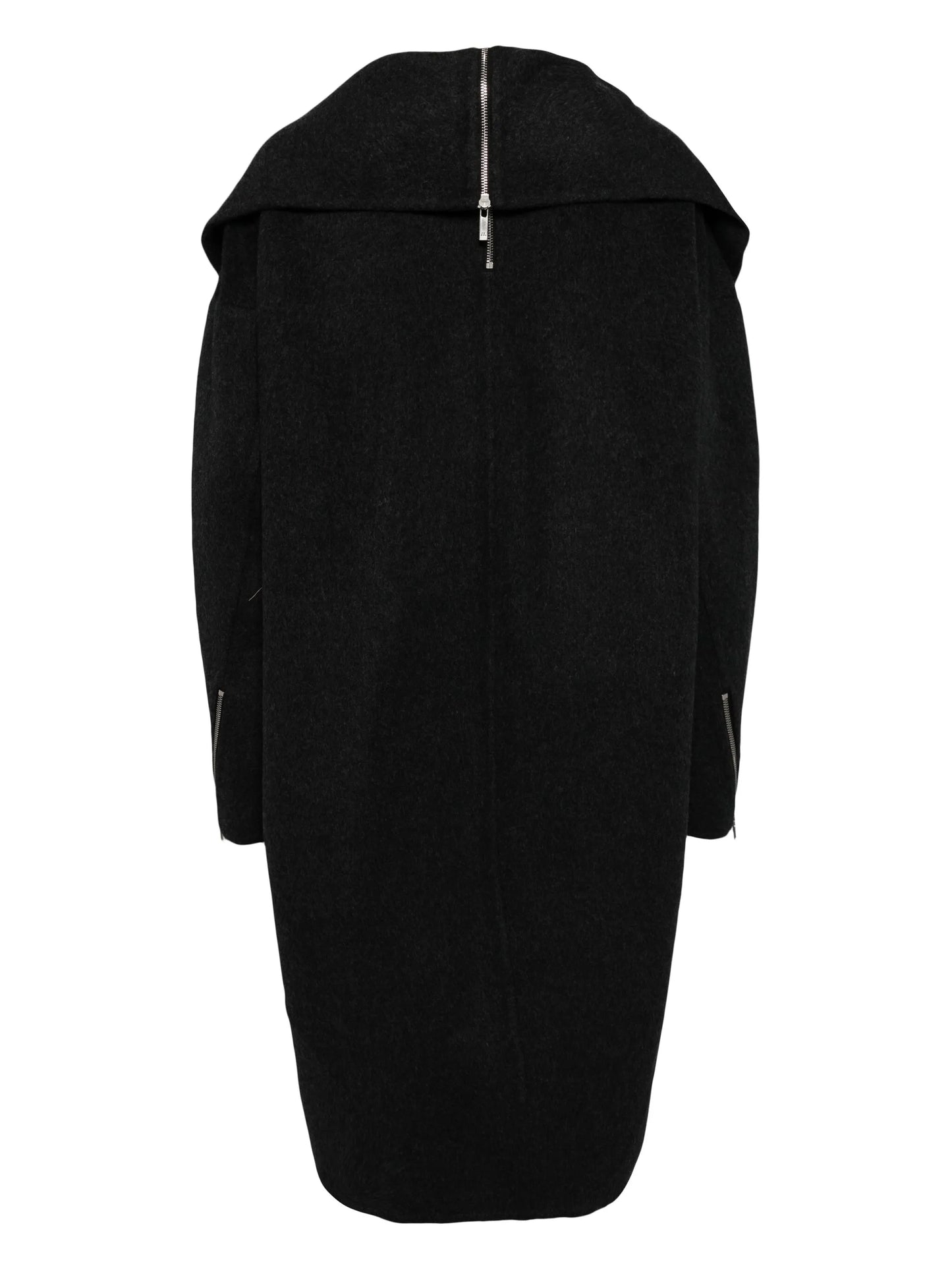 zip-details wool coat