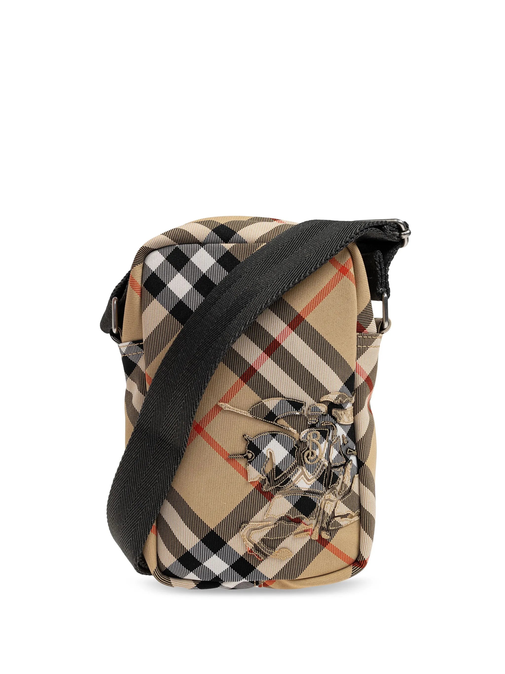 Check-pattern messenger bag