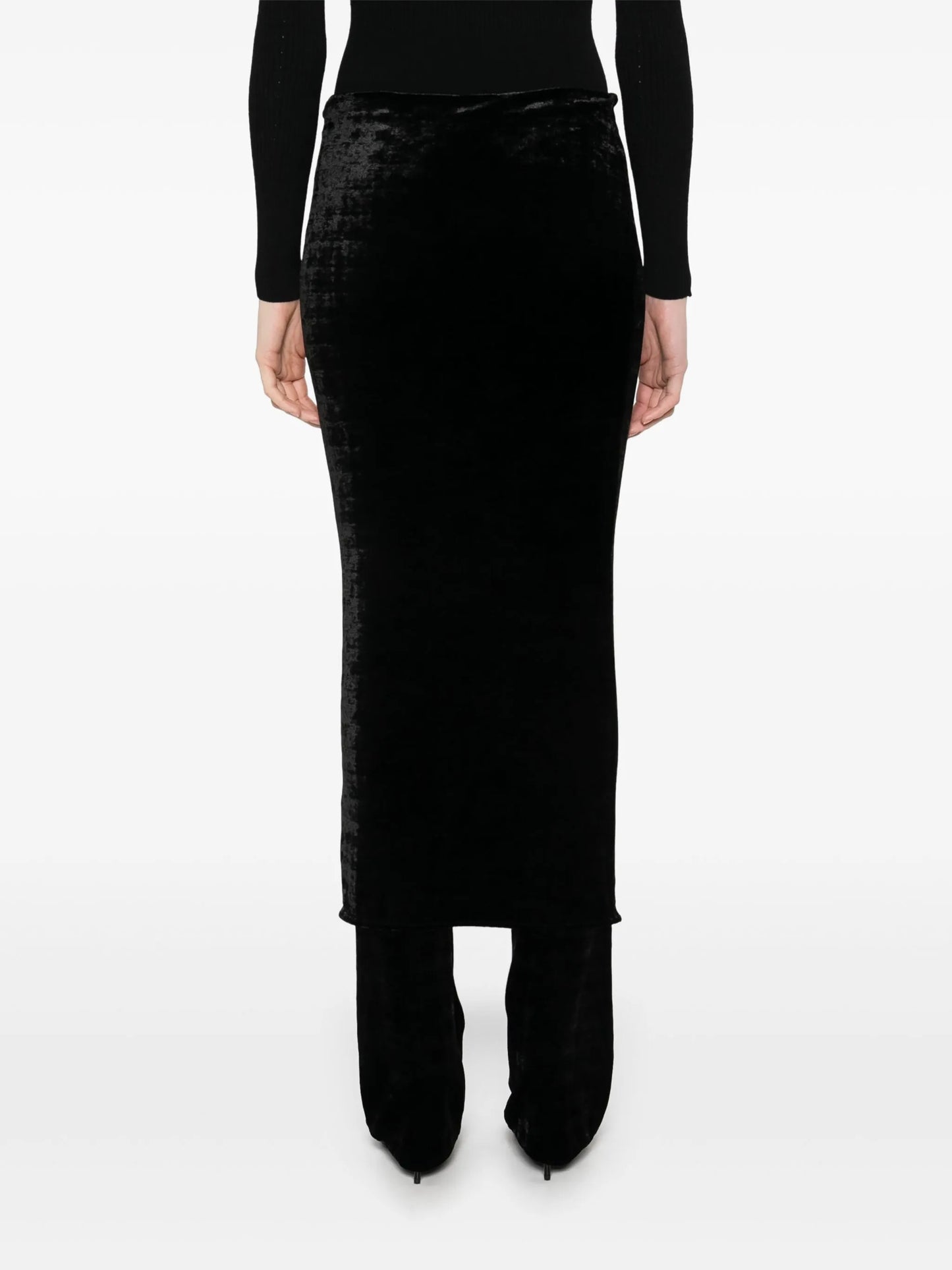 velvet skirt trousers