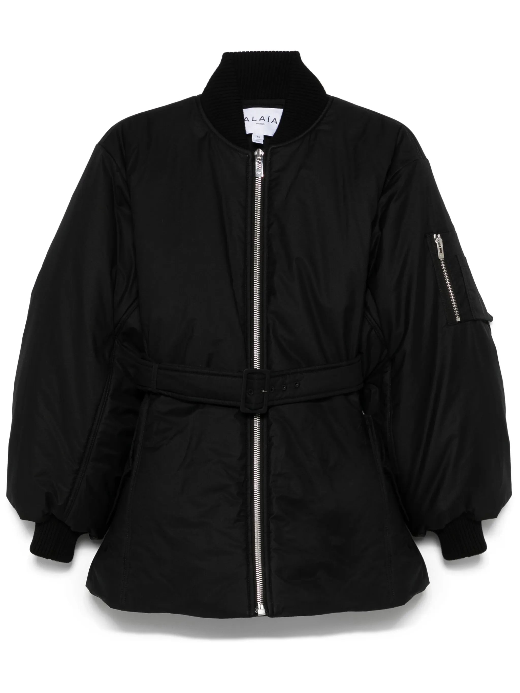 belted bomber jacket