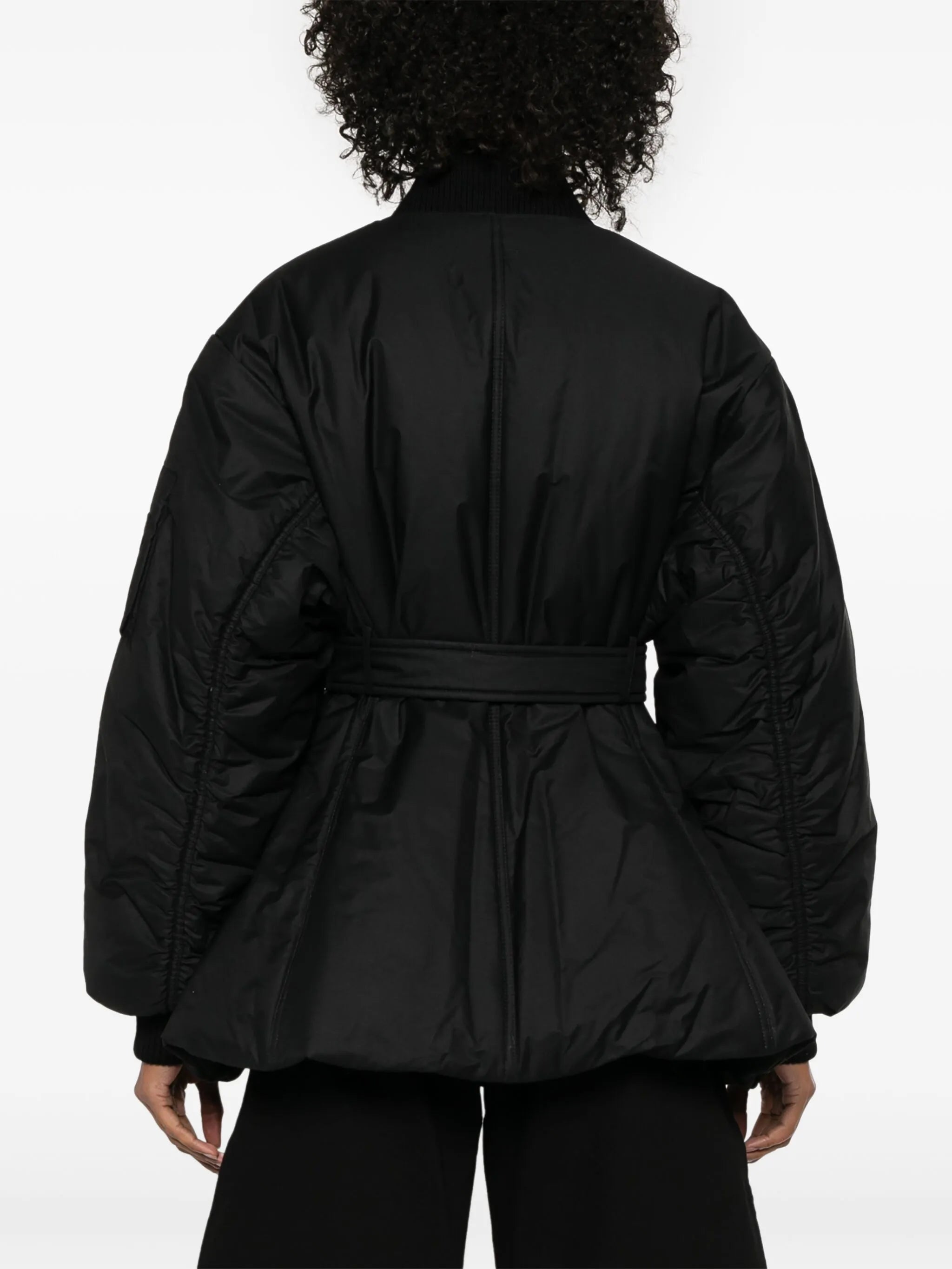belted bomber jacket
