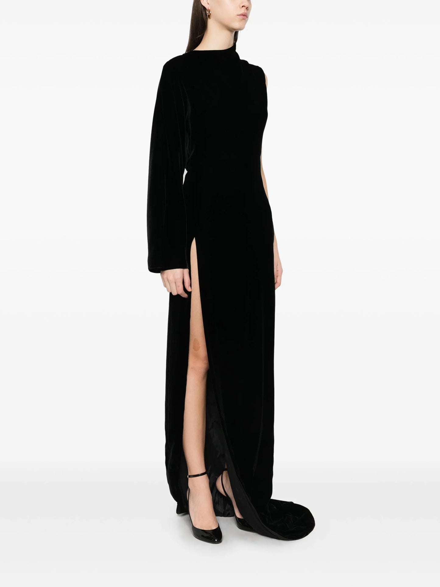 velvet maxi dress