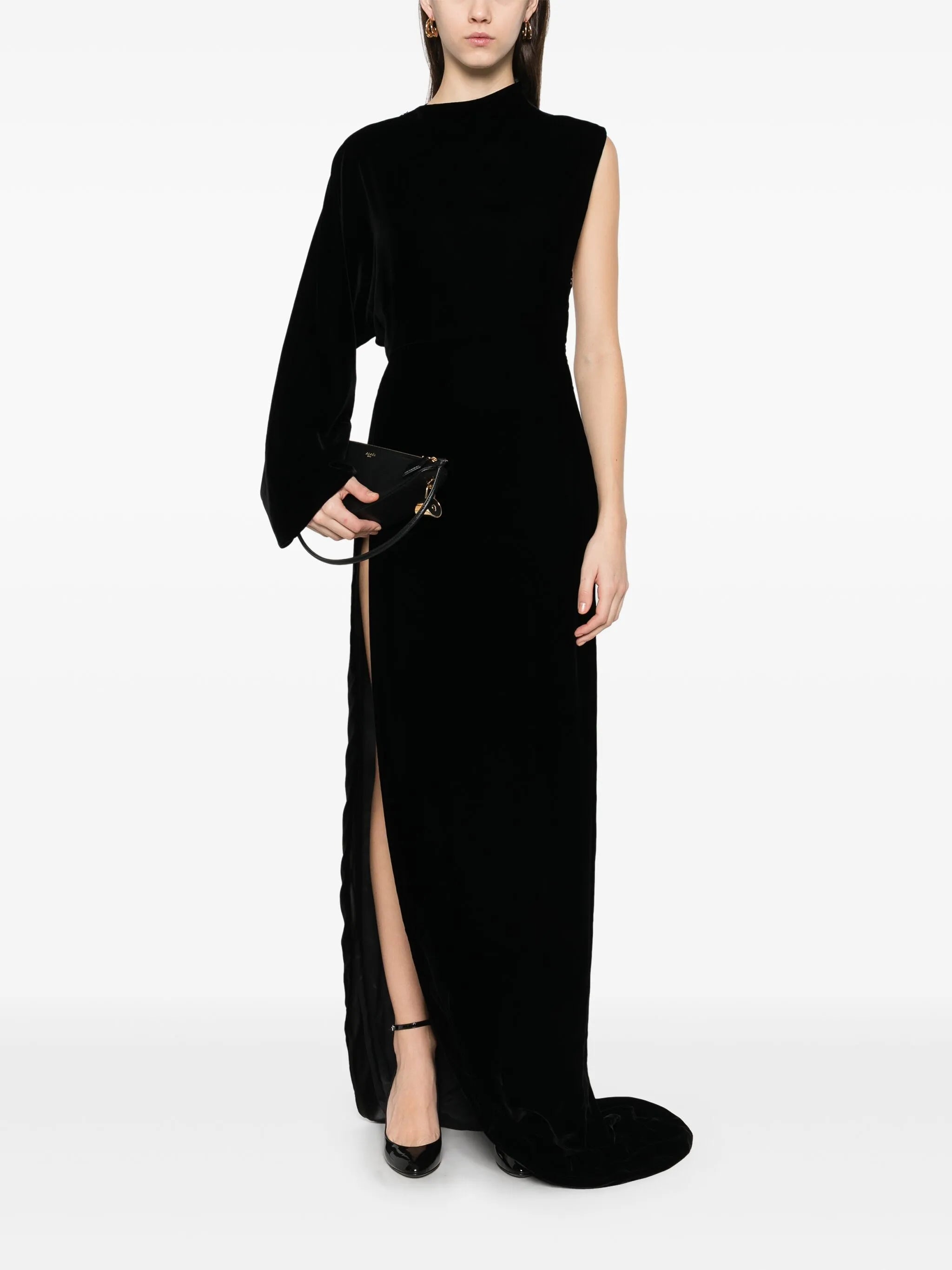 velvet maxi dress
