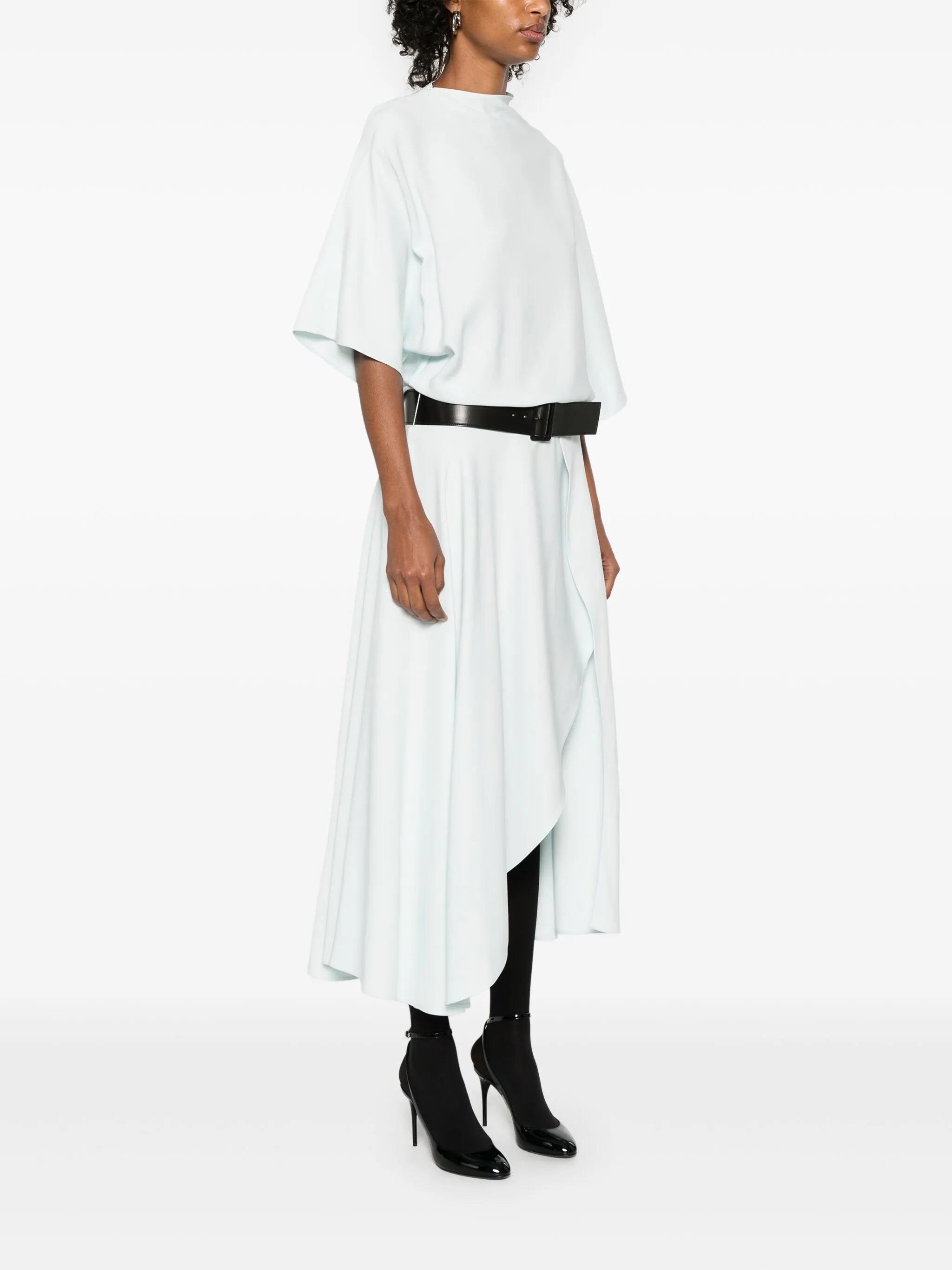 stretch-cady maxi dress
