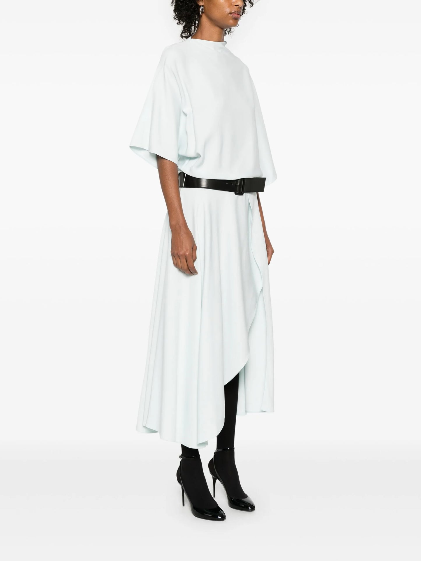 stretch-cady maxi dress