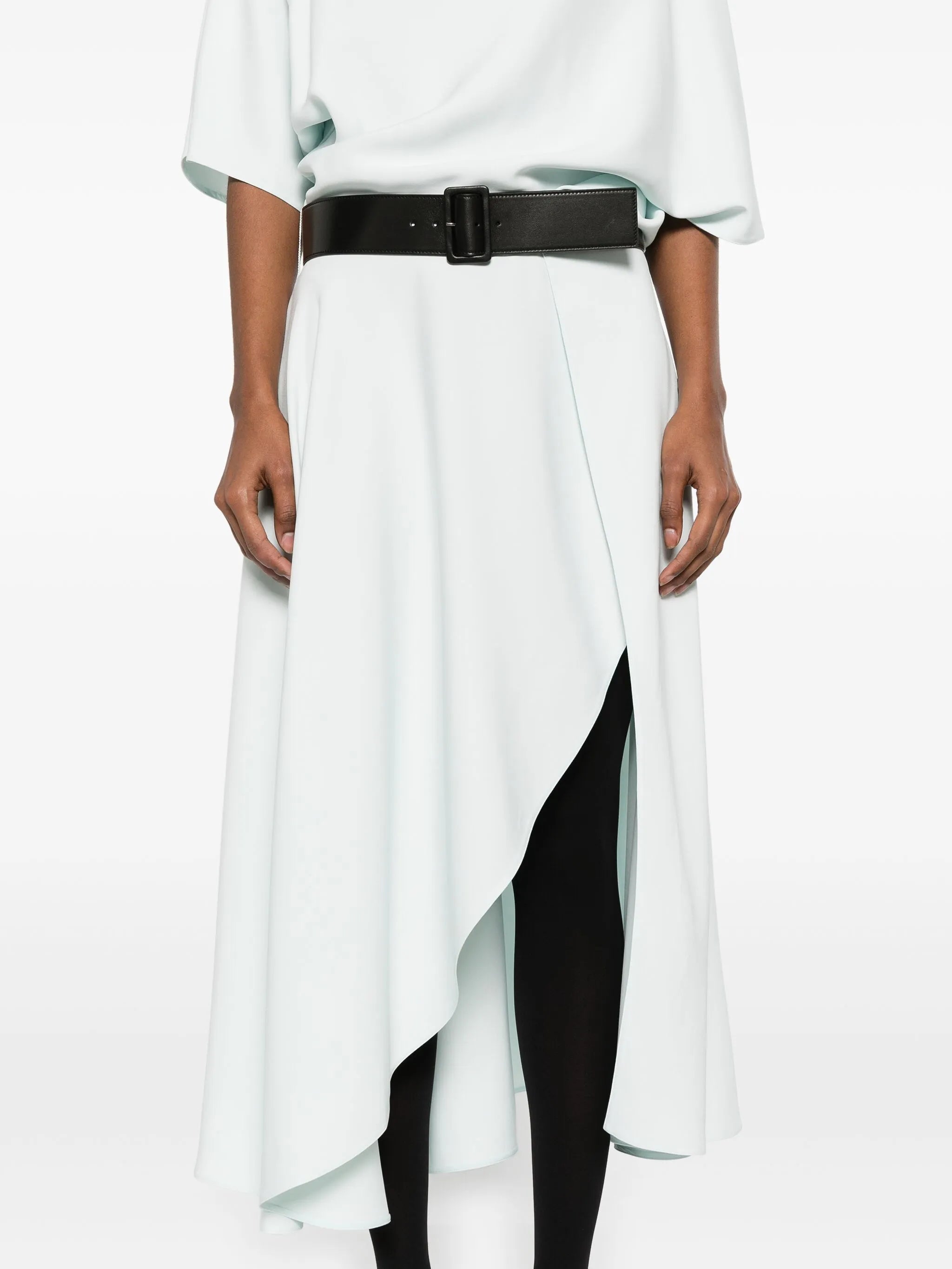 stretch-cady maxi dress
