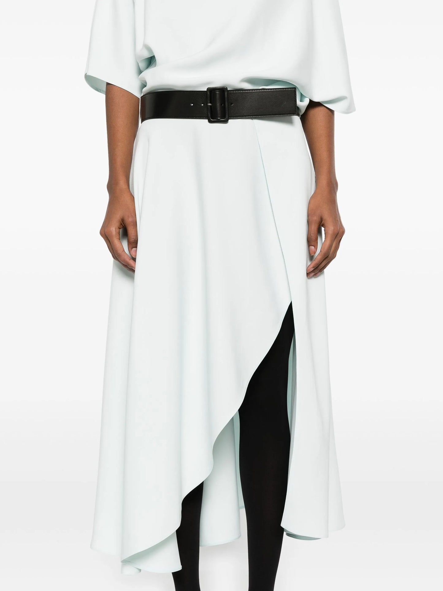 stretch-cady maxi dress